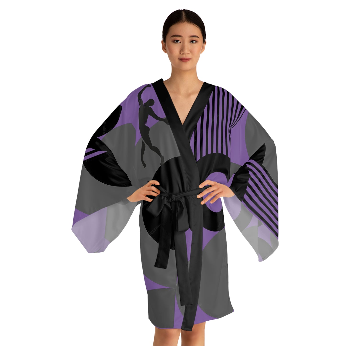 Long Sleeve SOLSTICE BAUHAUS Kimono Robe (AOP)