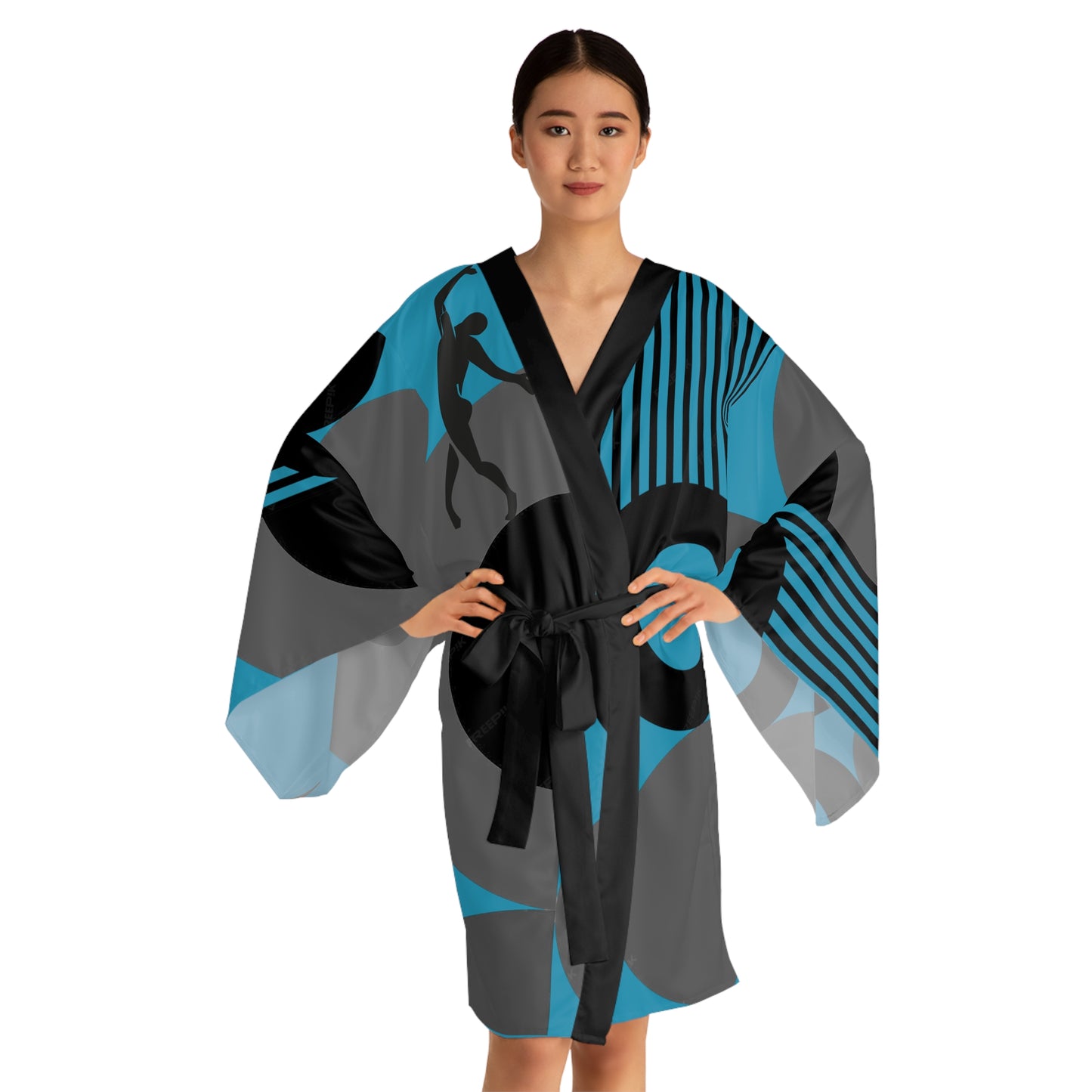 Long Sleeve SOLSTICE BAUHAUS Kimono Robe (AOP)