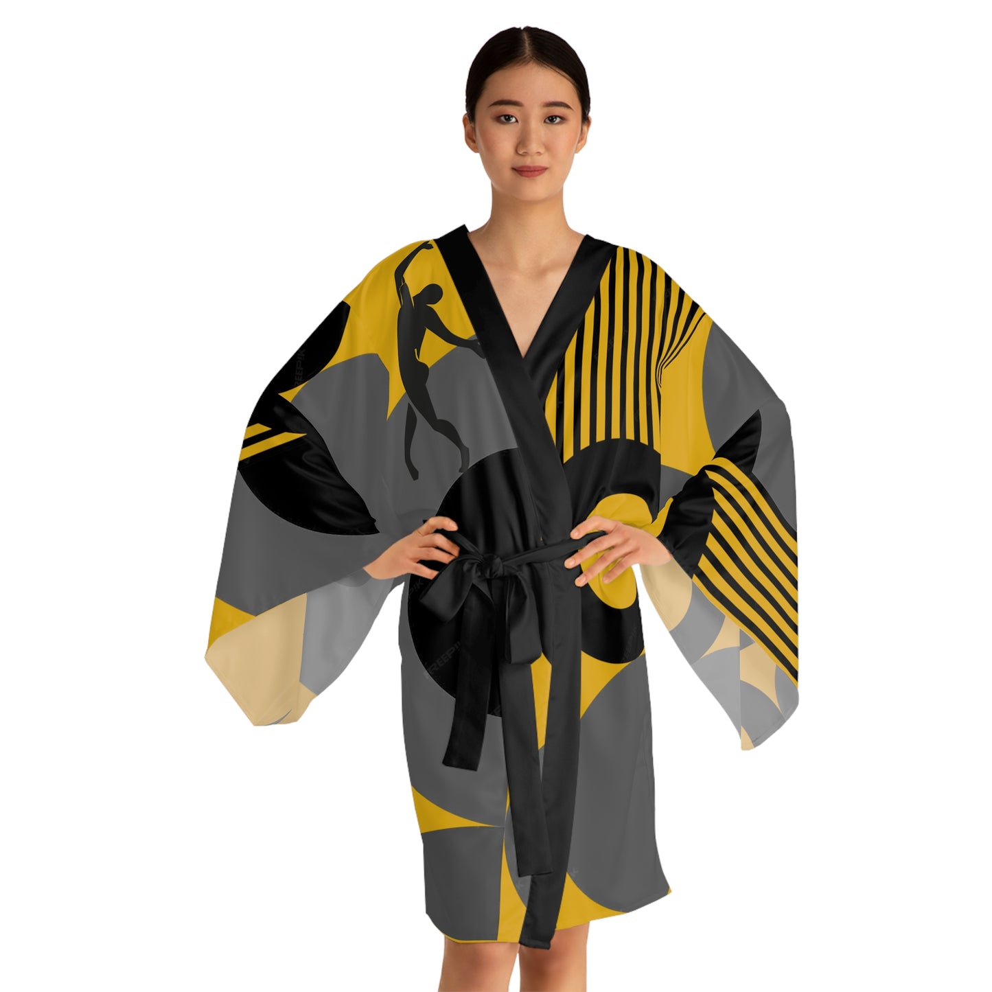 Long Sleeve SOLSTICE BAUHAUS Kimono Robe (AOP)
