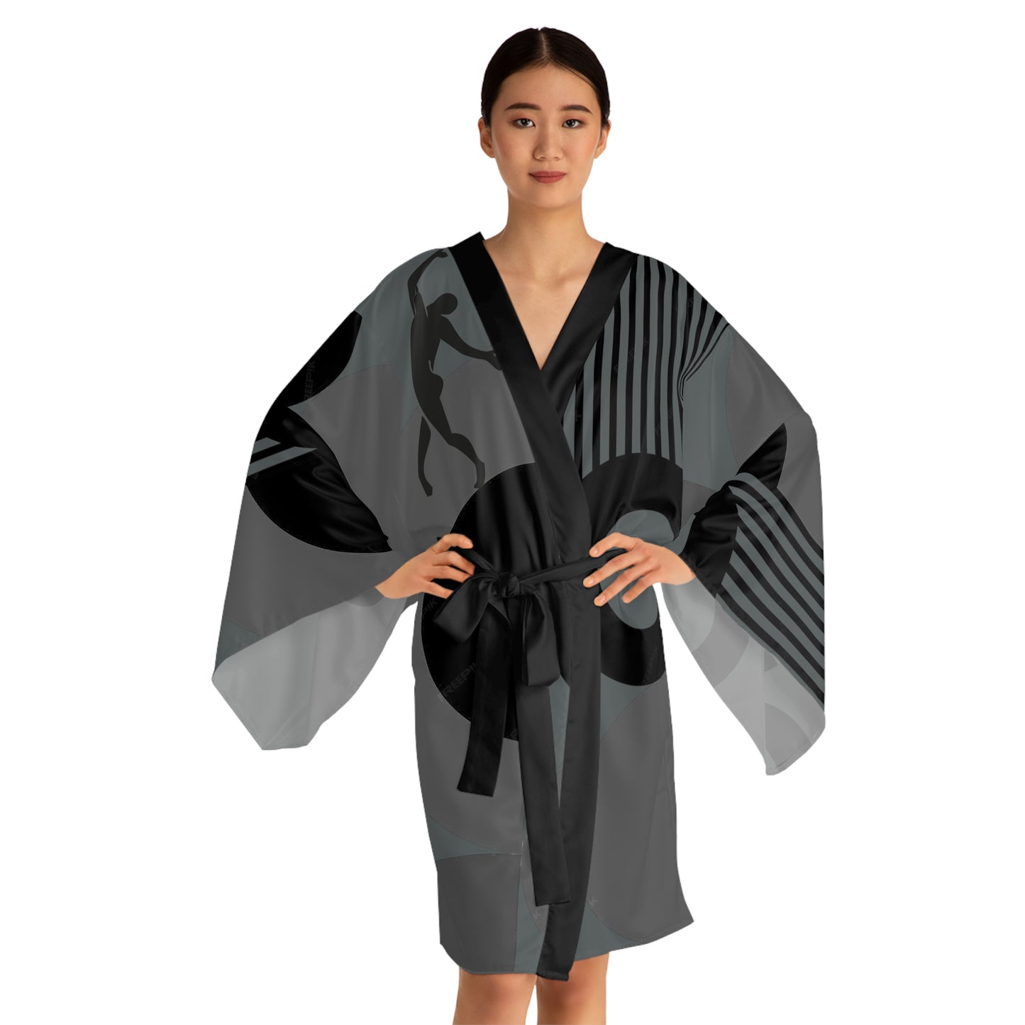 Long Sleeve SOLSTICE BAUHAUS Kimono Robe (AOP)
