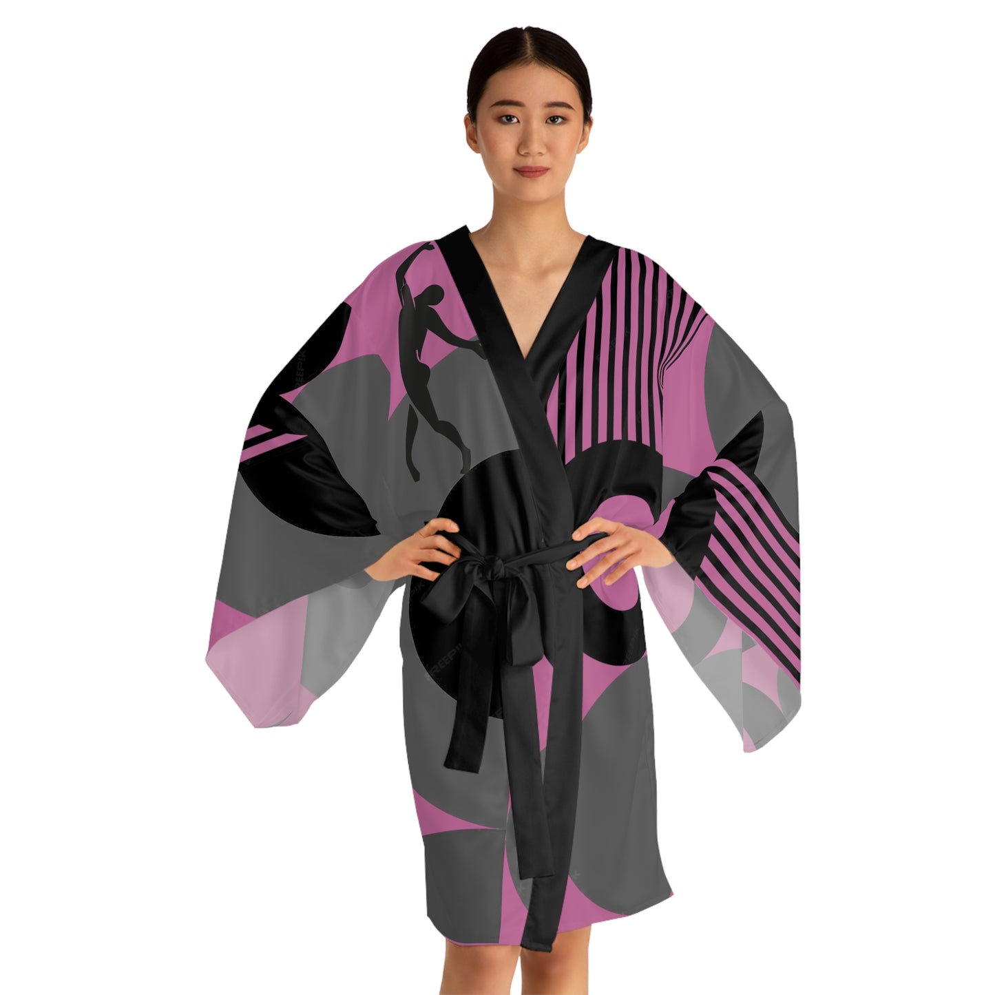 Long Sleeve SOLSTICE BAUHAUS Kimono Robe (AOP)