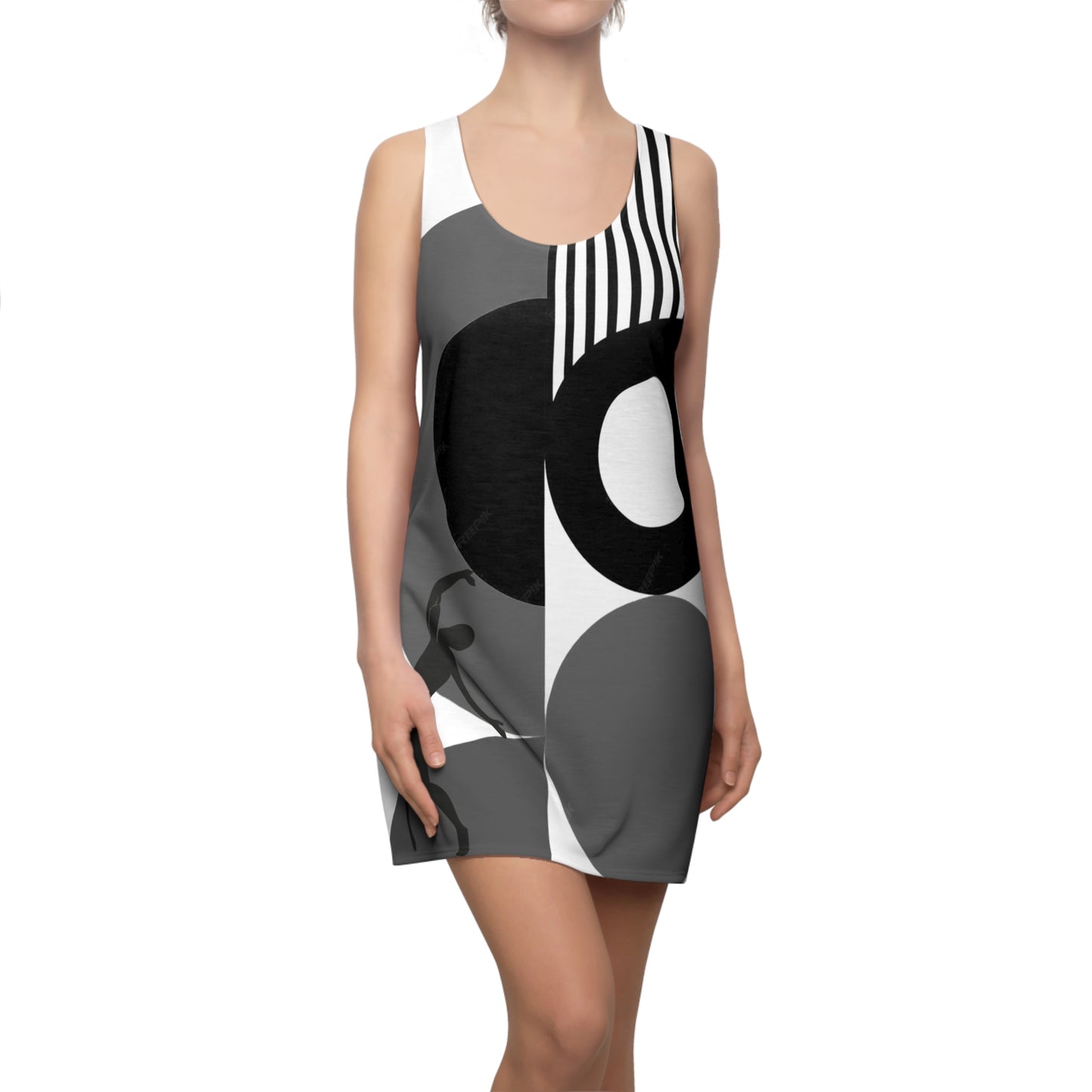 Women's BAUHAUS Cut & Sew Racerback Dress (AOP)
