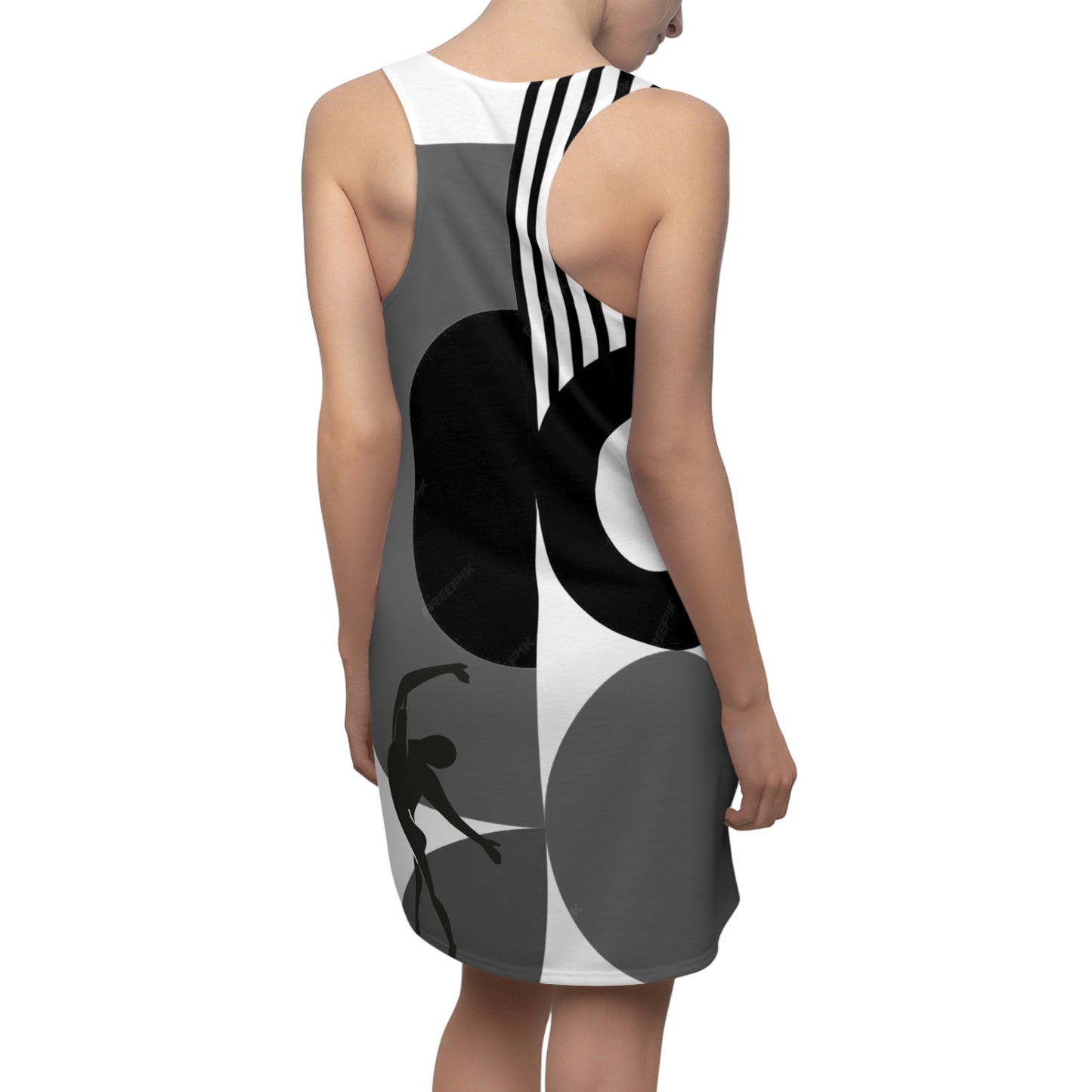 Women's BAUHAUS Cut & Sew Racerback Dress (AOP)