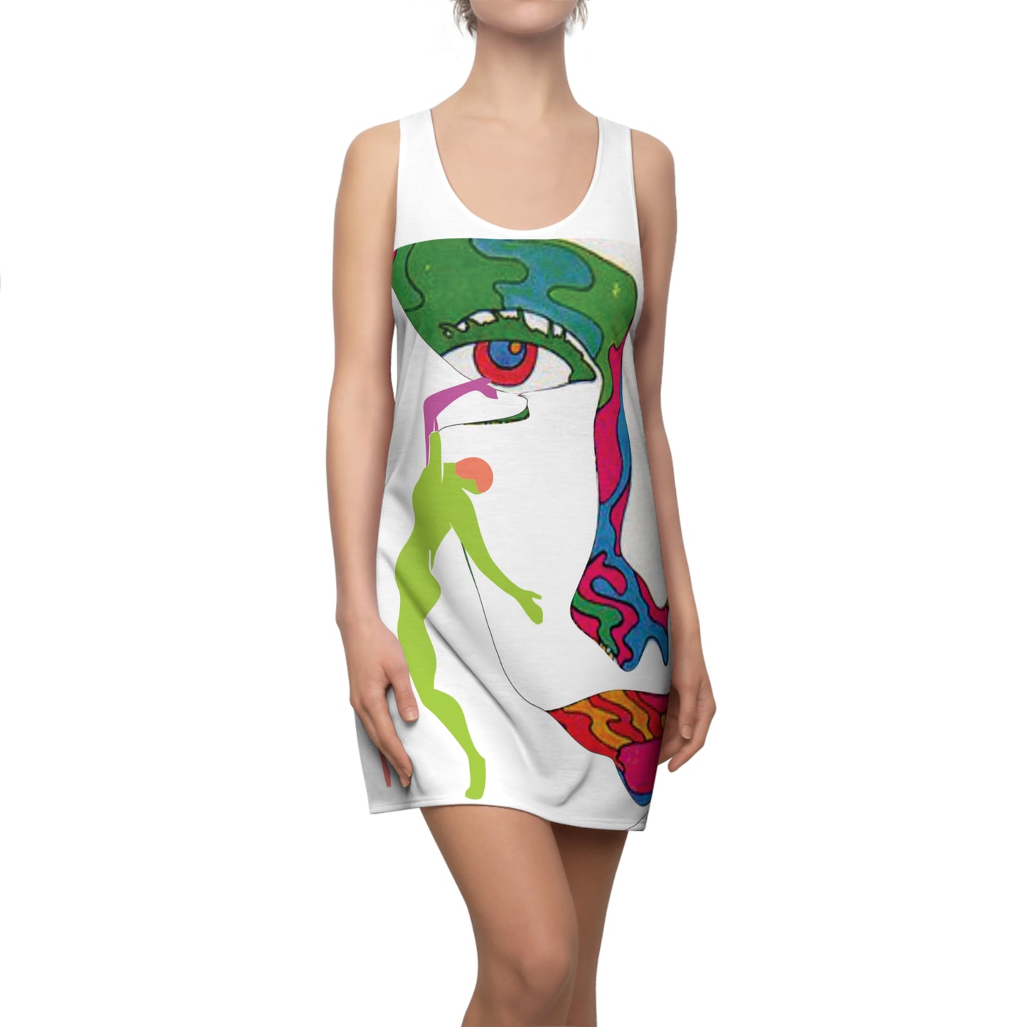 Women's POP ART Cut & Sew Racerback Dress (AOP)