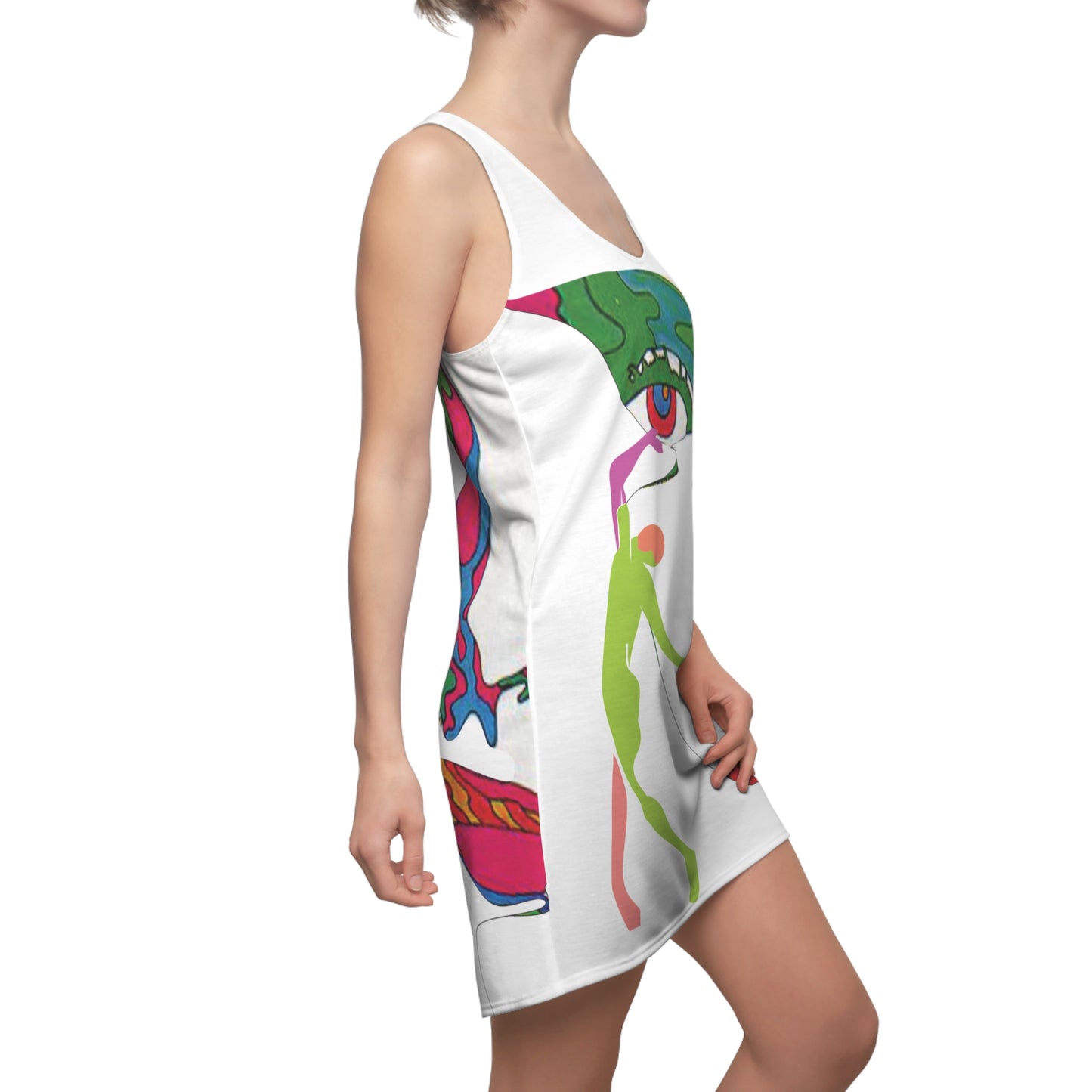 Women's POP ART Cut & Sew Racerback Dress (AOP)