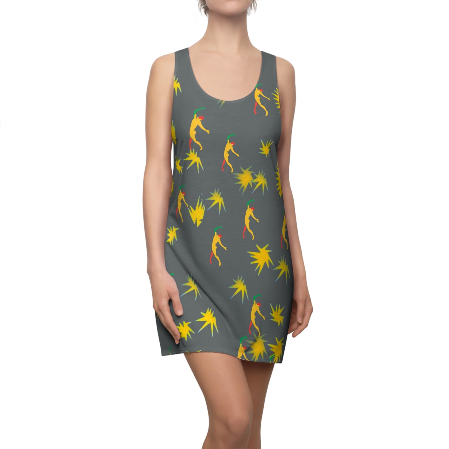 Women's Matisse Stars Cut & Sew Racerback Dress (AOP)