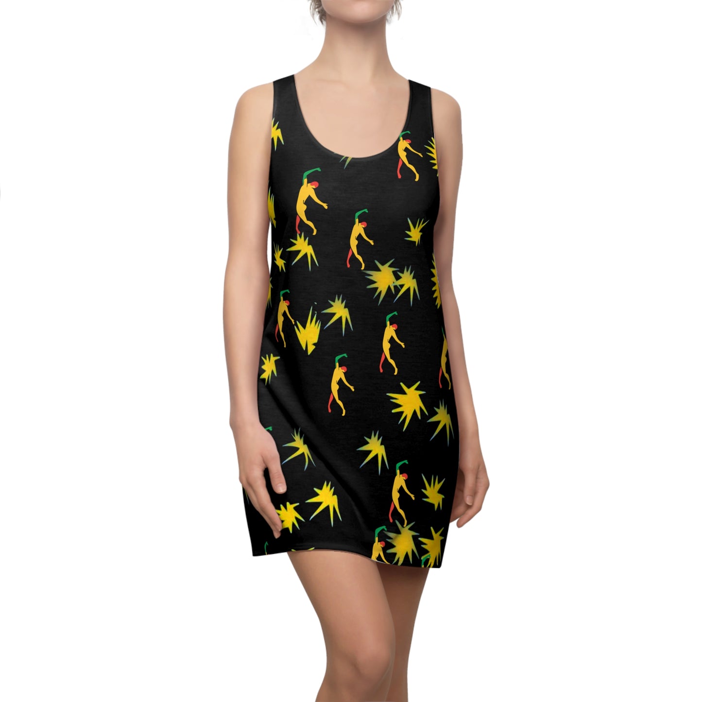 Women's Matisse Stars Cut & Sew Racerback Dress (AOP)