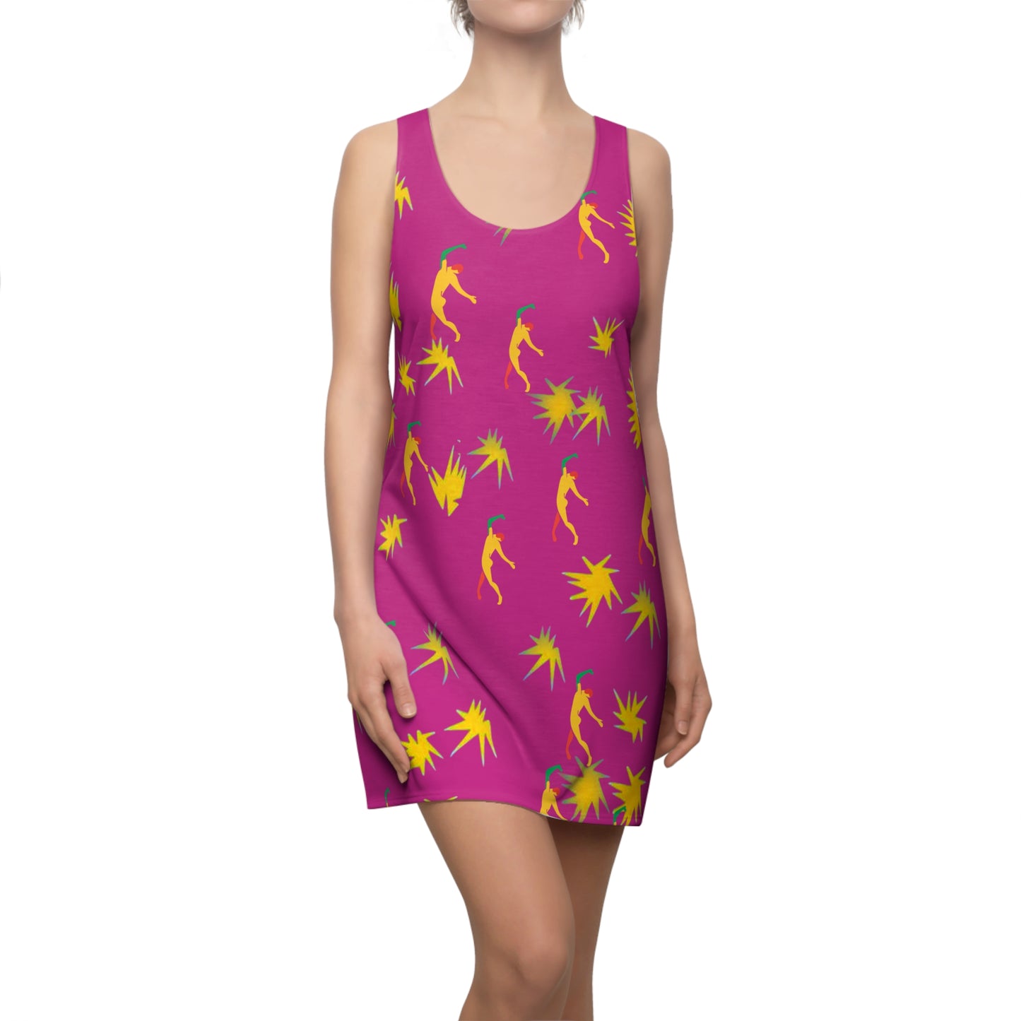 Women's Matisse Stars Cut & Sew Racerback Dress (AOP)