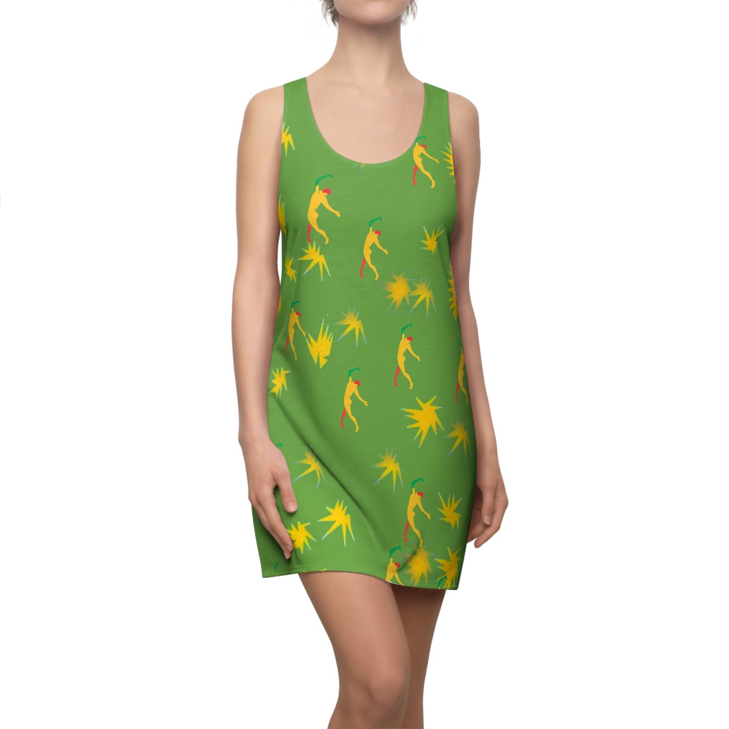 Women's Matisse Stars Cut & Sew Racerback Dress (AOP)