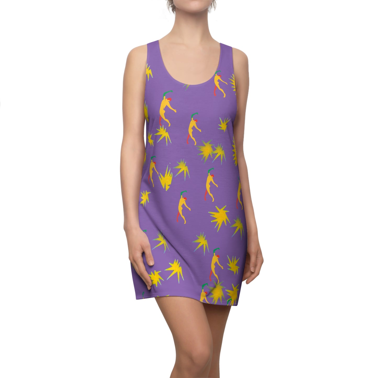 Women's Matisse Stars Cut & Sew Racerback Dress (AOP)