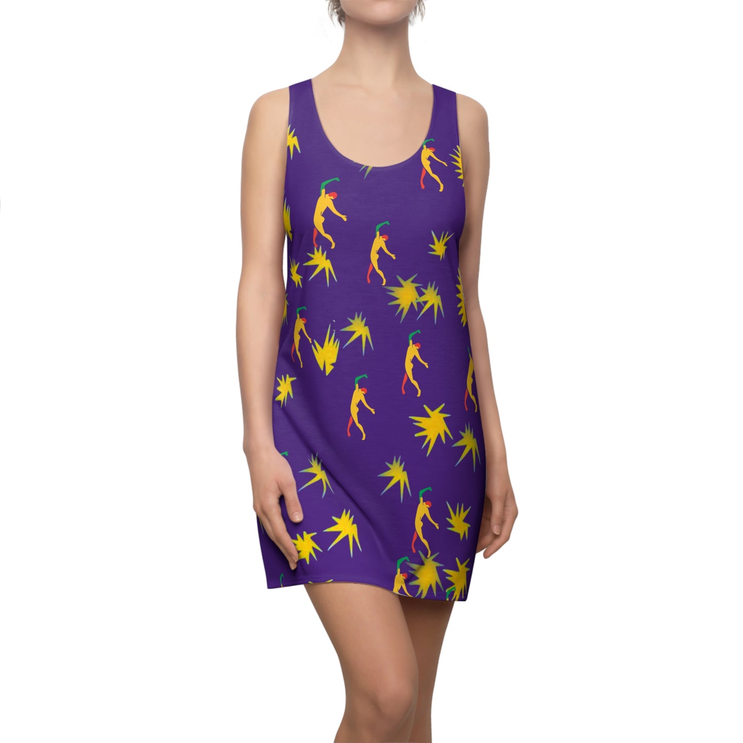 Women's Matisse Stars Cut & Sew Racerback Dress (AOP)