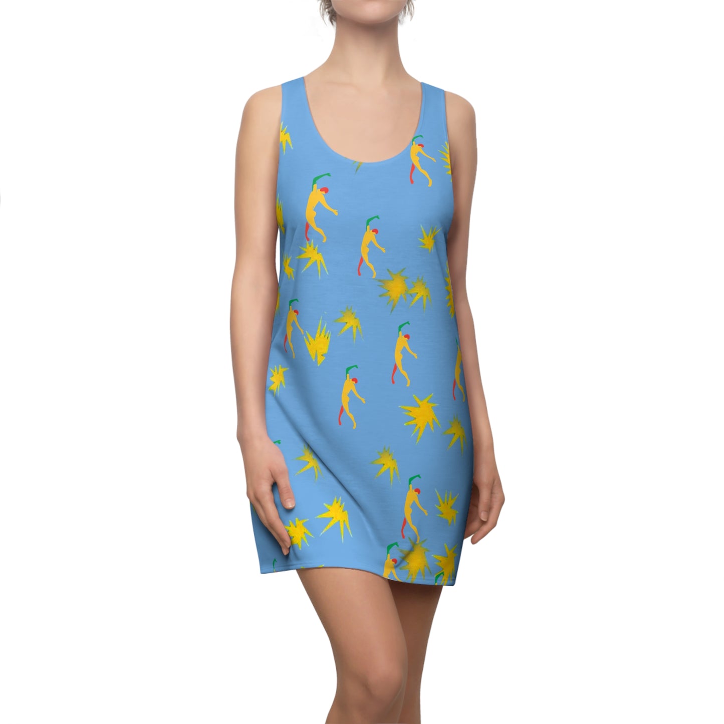 Women's Matisse Stars Cut & Sew Racerback Dress (AOP)