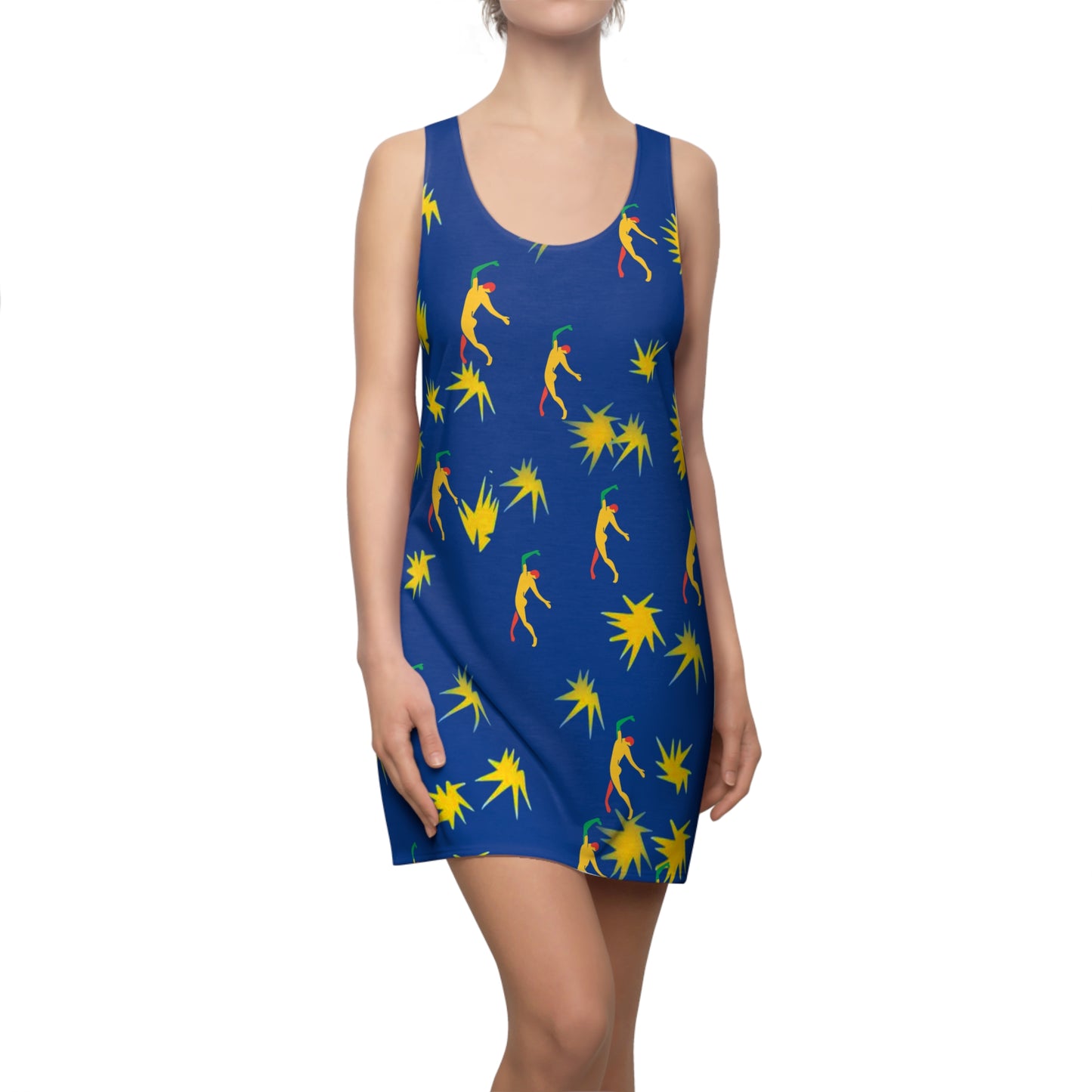 Women's Matisse Stars Cut & Sew Racerback Dress (AOP)