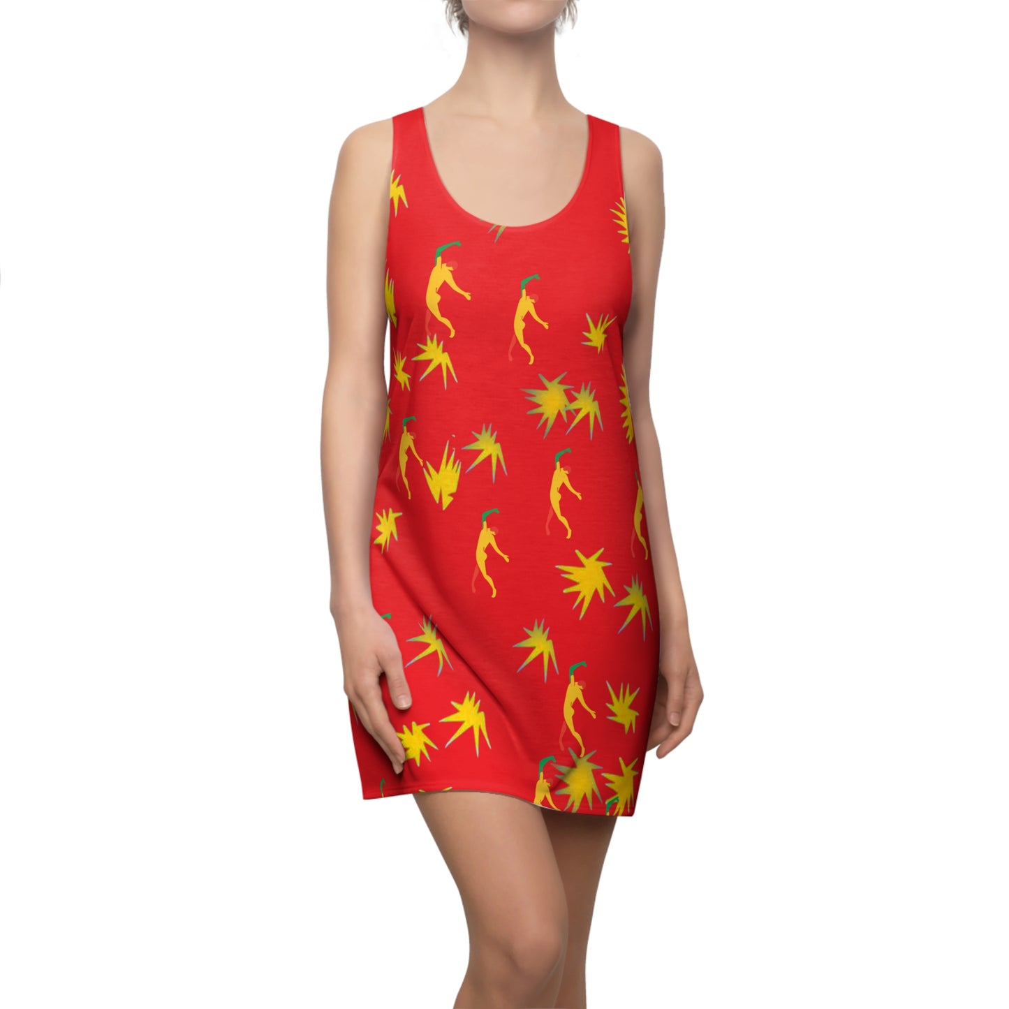 Women's Matisse Stars Cut & Sew Racerback Dress (AOP)
