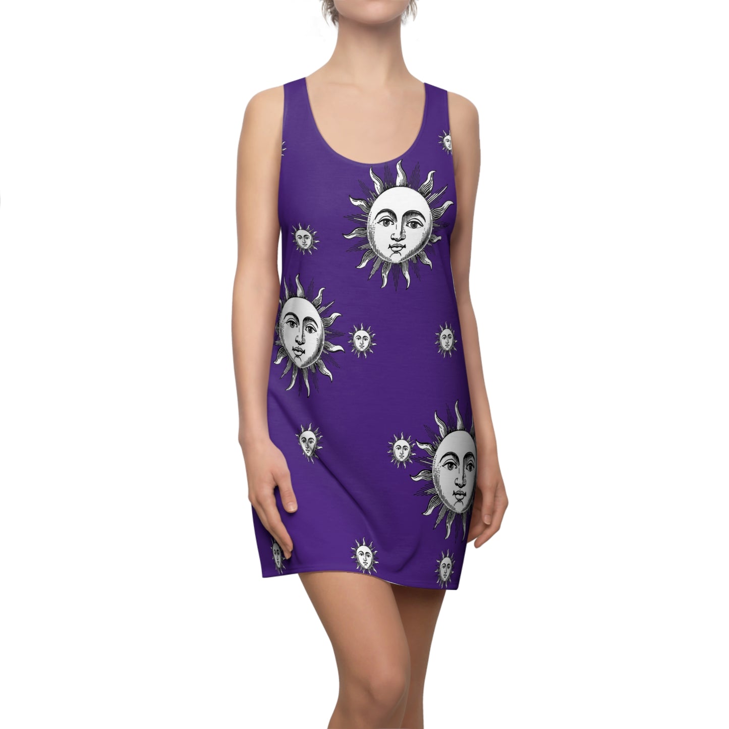 Women's Solstice Sun W Cut & Sew Racerback Dress (AOP)
