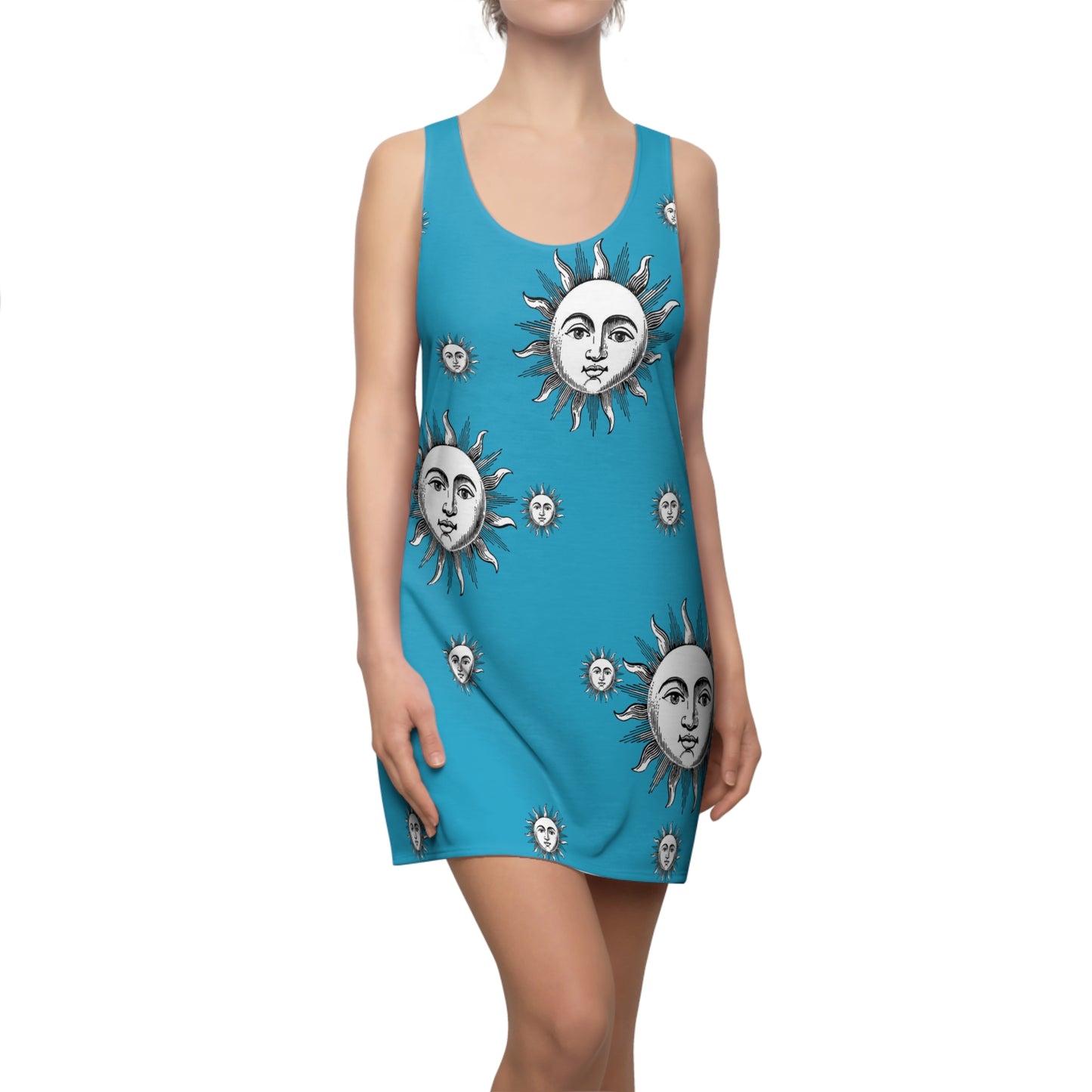Women's Solstice Sun W Cut & Sew Racerback Dress (AOP)