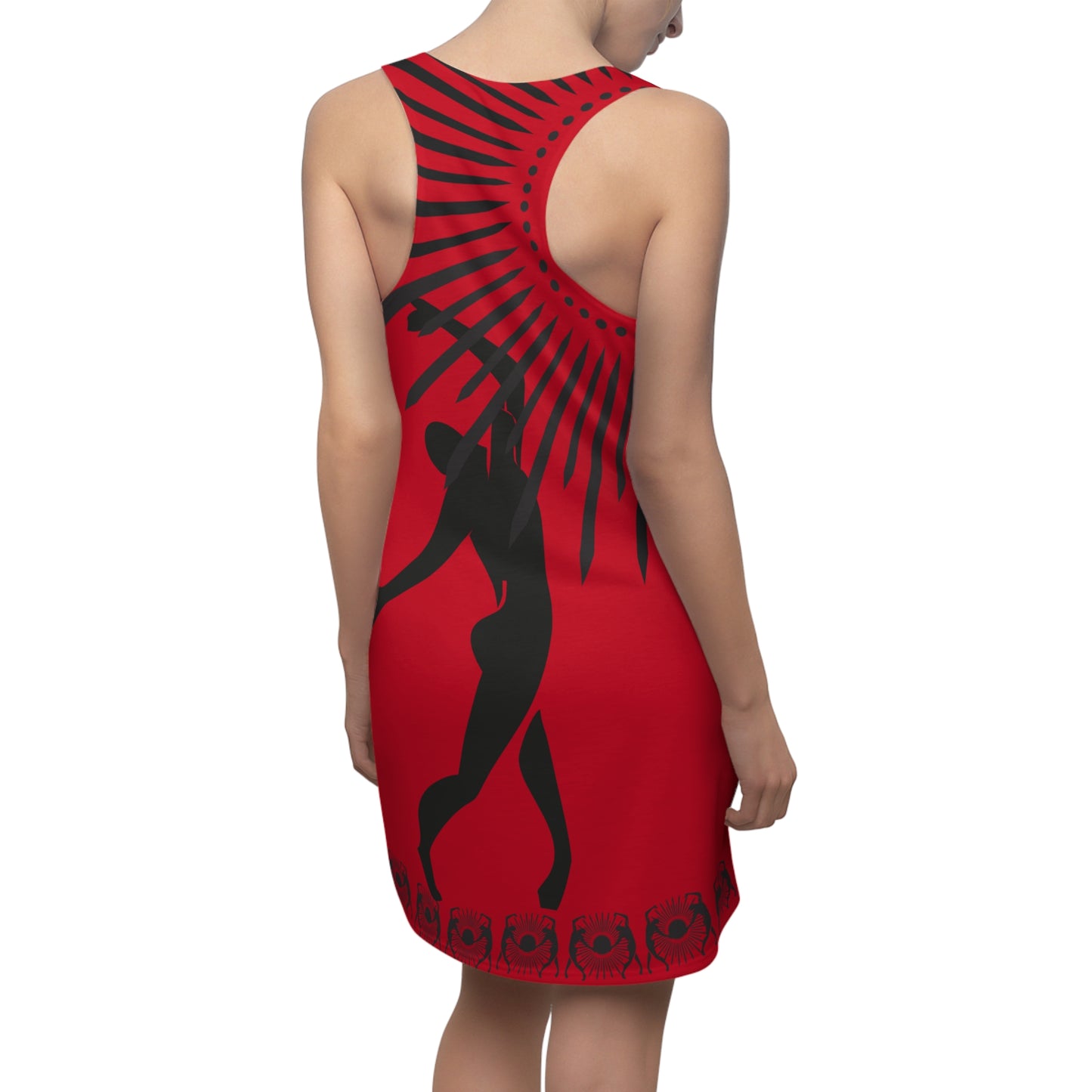 Women's Solstice Dancer Sun W Cut & Sew Racerback Dress (AOP)