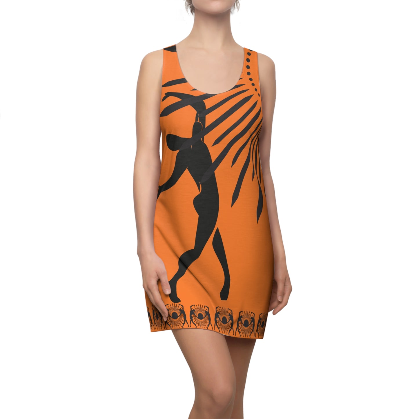 Women's Solstice Dancer Sun W Cut & Sew Racerback Dress (AOP)