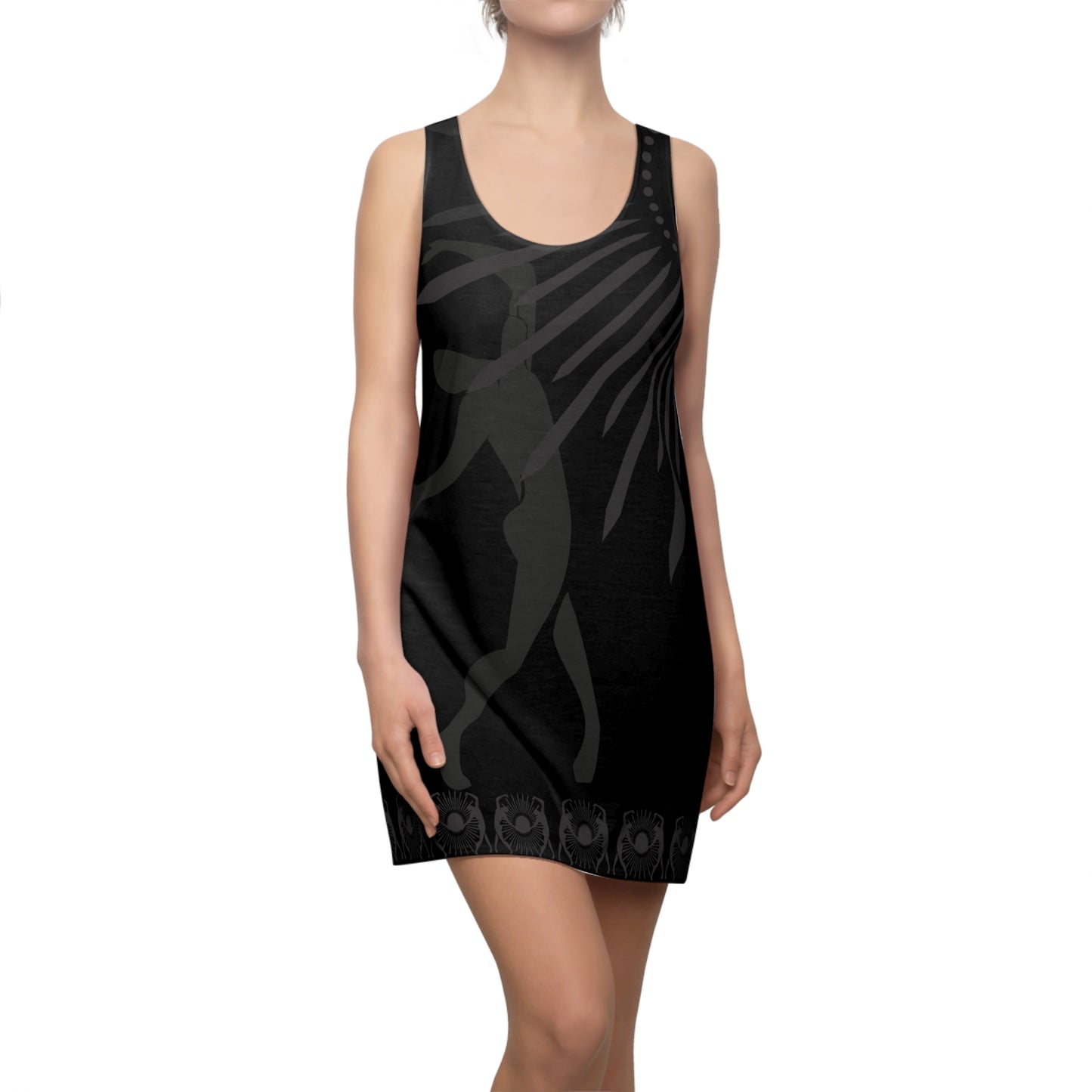 Women's Solstice Dancer Sun W Cut & Sew Racerback Dress (AOP)