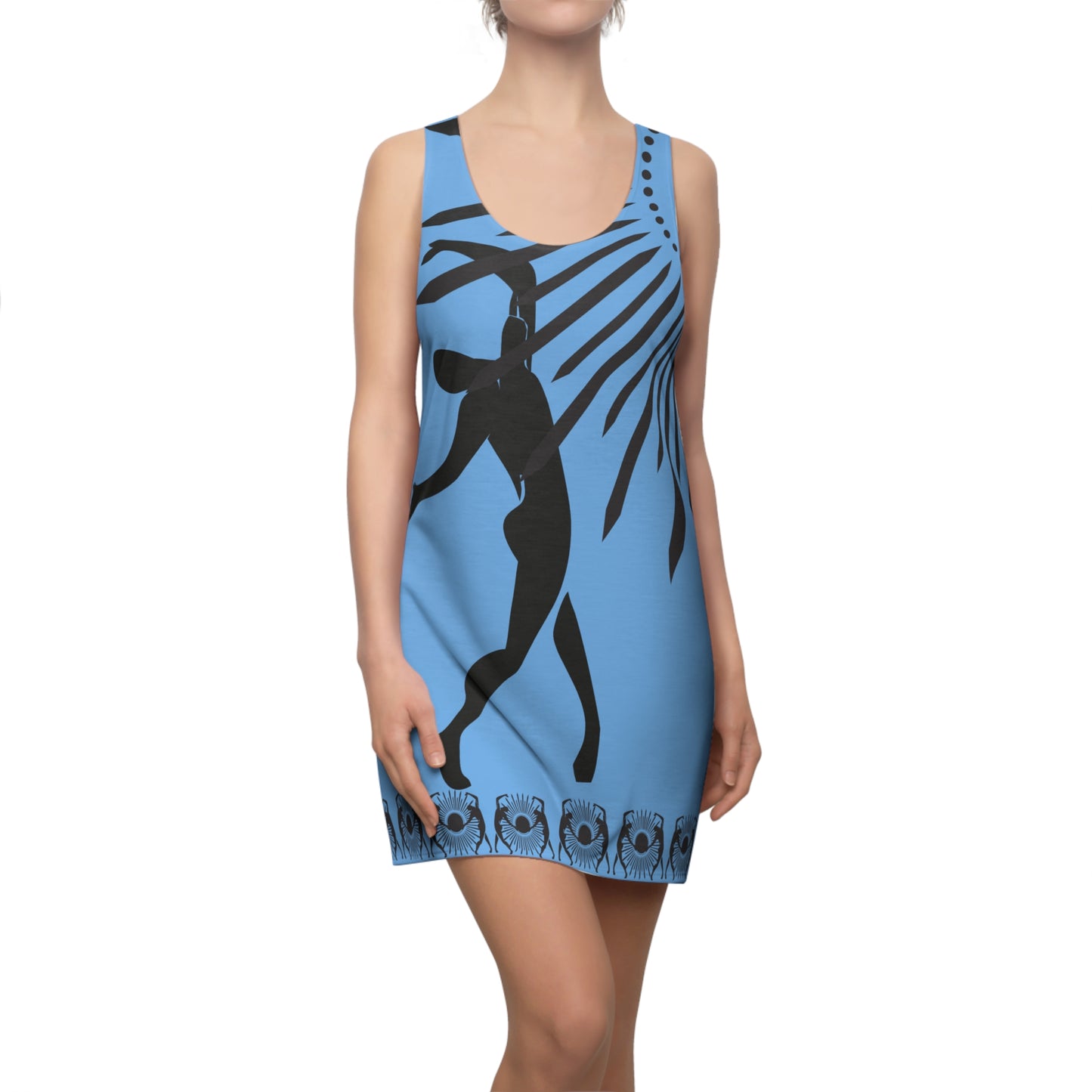 Women's Solstice Dancer Sun W Cut & Sew Racerback Dress (AOP)