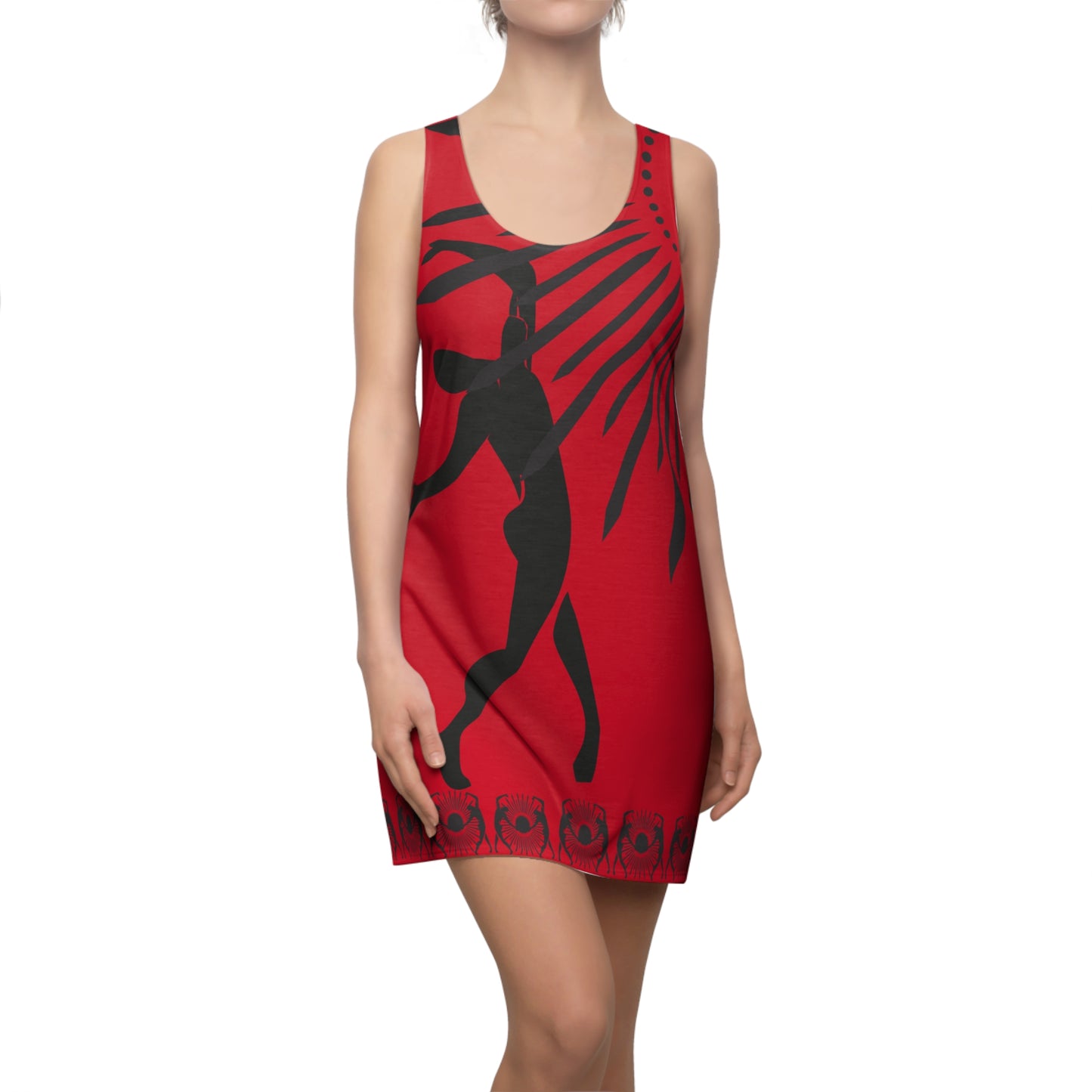 Women's Solstice Dancer Sun W Cut & Sew Racerback Dress (AOP)