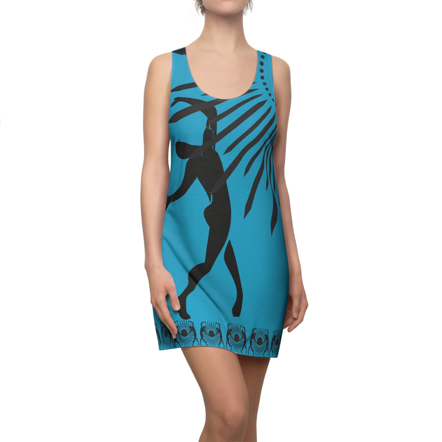 Women's Solstice Dancer Sun W Cut & Sew Racerback Dress (AOP)