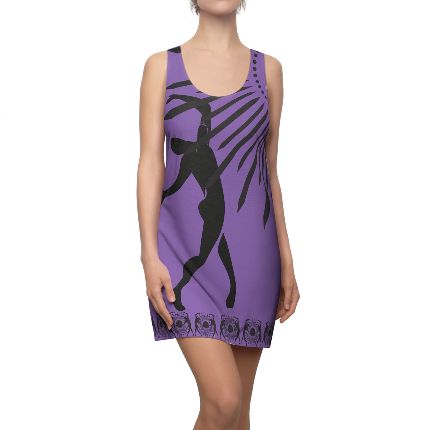 Women's Solstice Dancer Sun W Cut & Sew Racerback Dress (AOP)