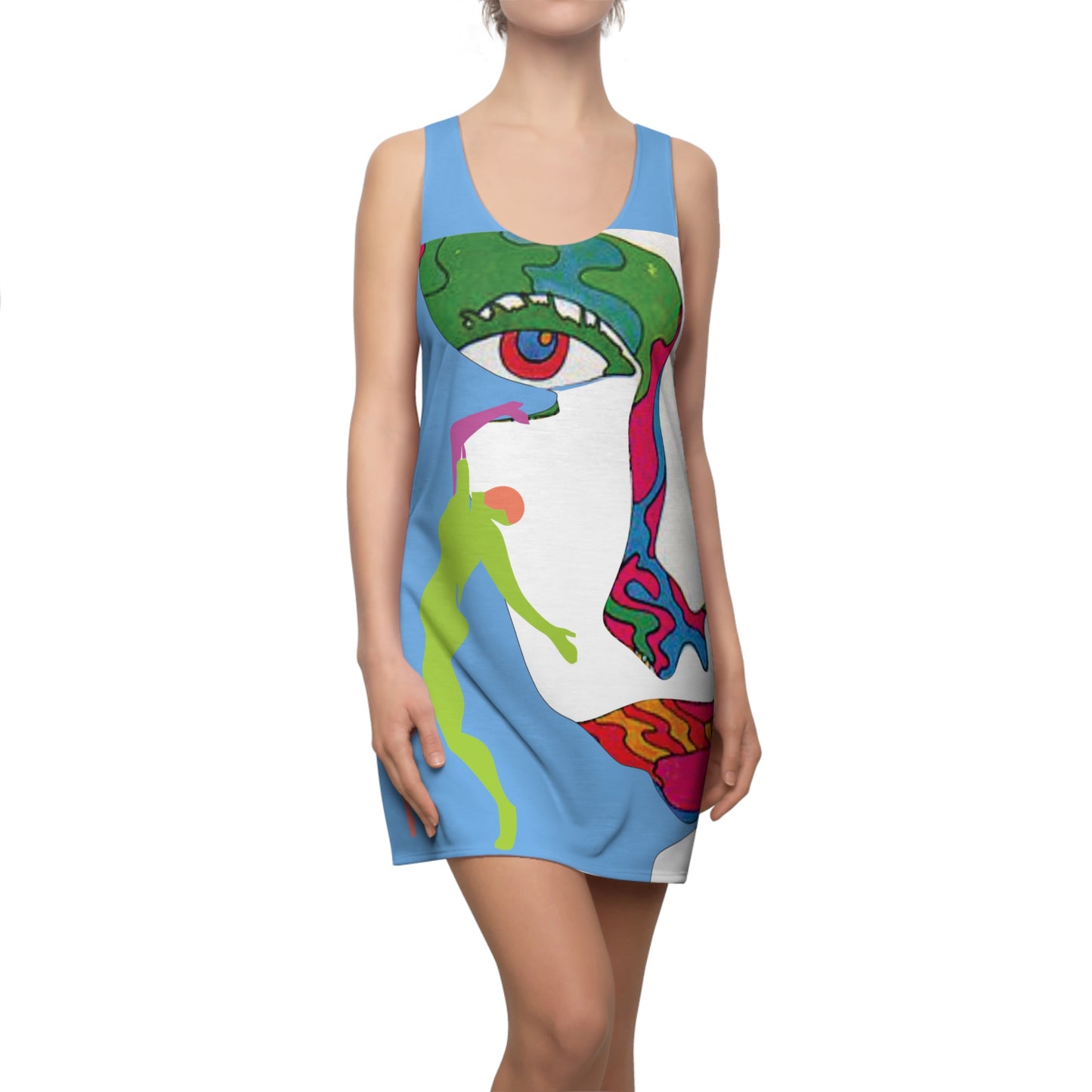 Women's POP ART Cut & Sew Racerback Dress (AOP)
