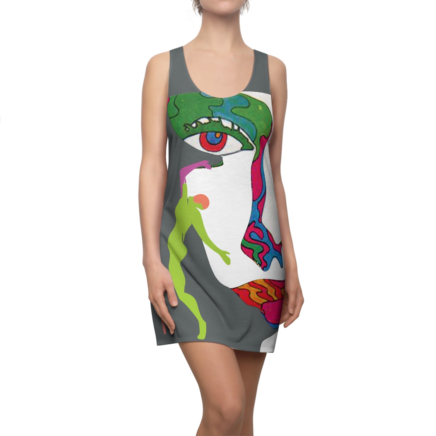 Women's POP ART Cut & Sew Racerback Dress (AOP)