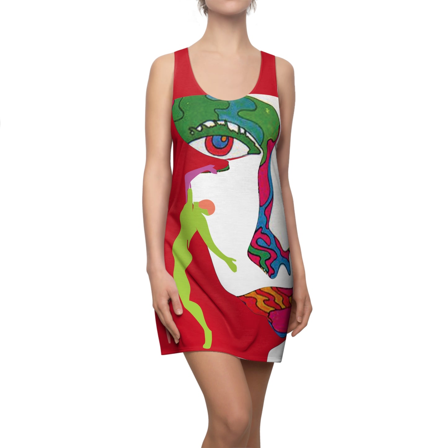 Women's POP ART Cut & Sew Racerback Dress (AOP)