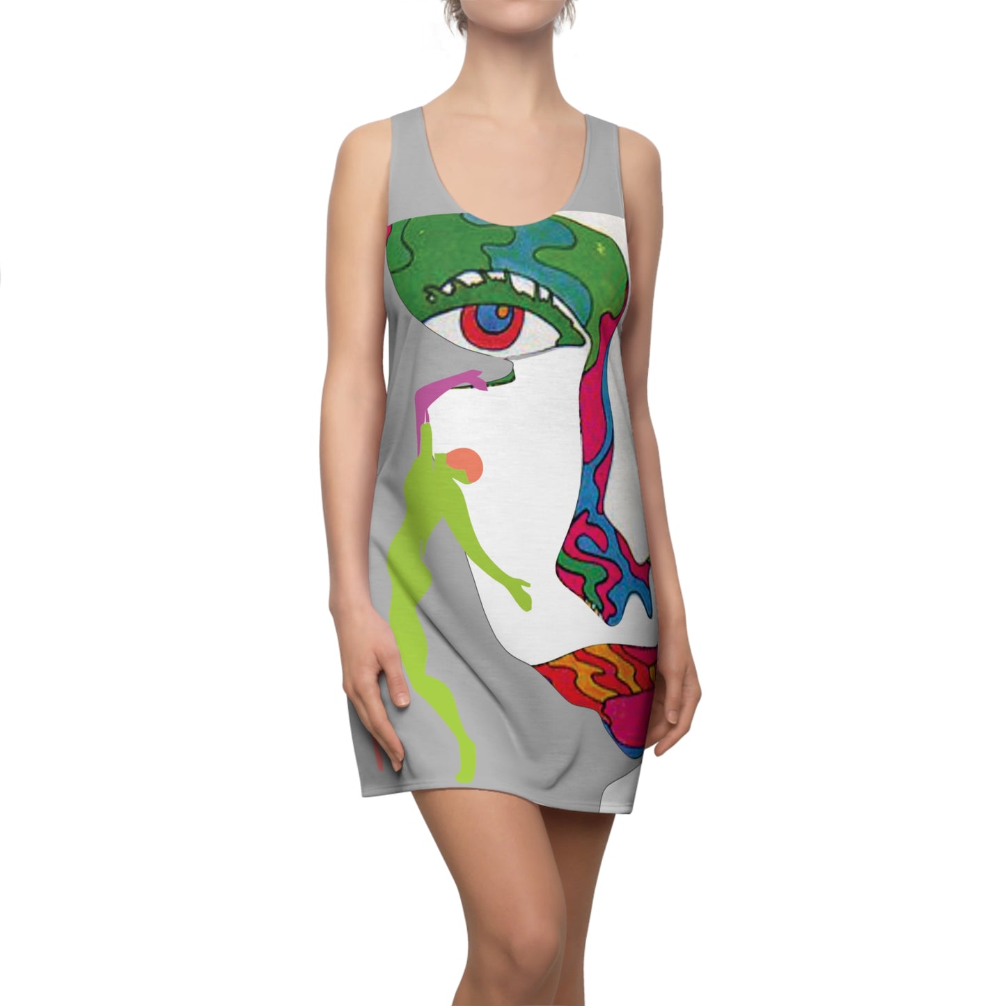 Women's POP ART Cut & Sew Racerback Dress (AOP)