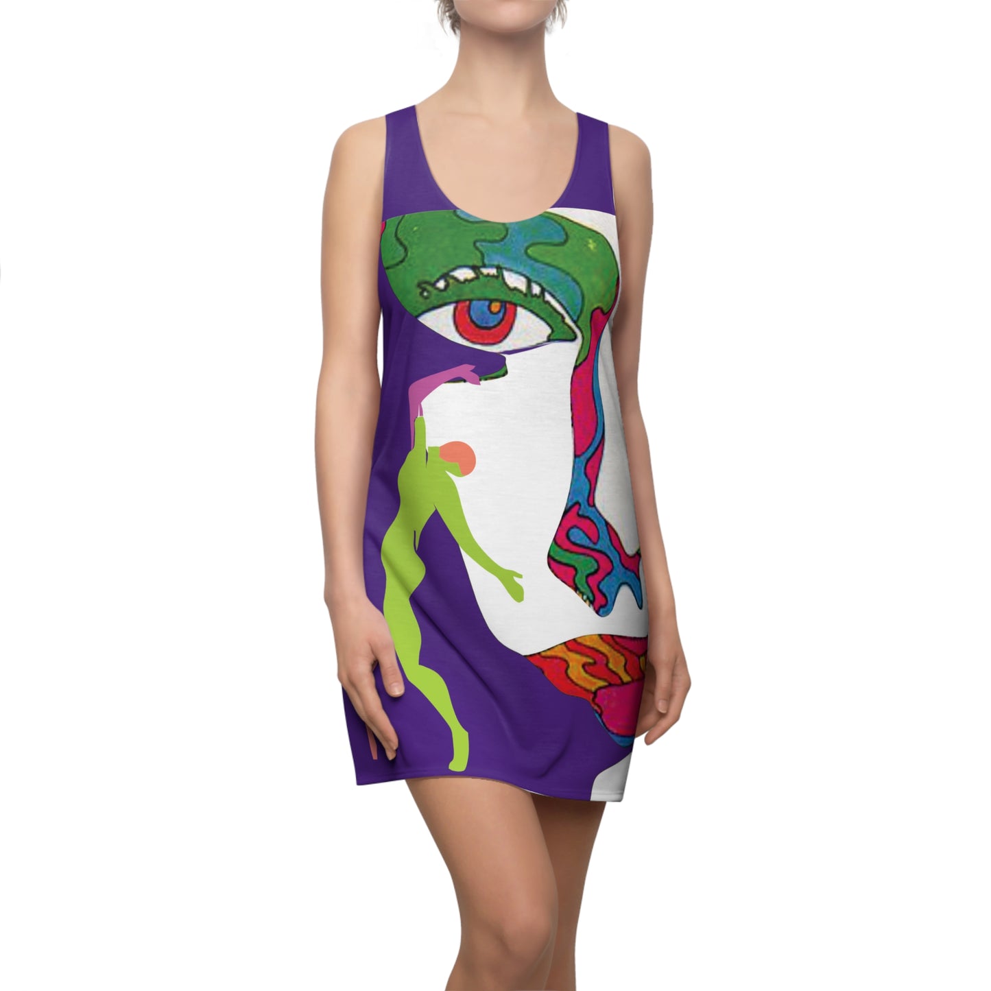 Women's POP ART Cut & Sew Racerback Dress (AOP)