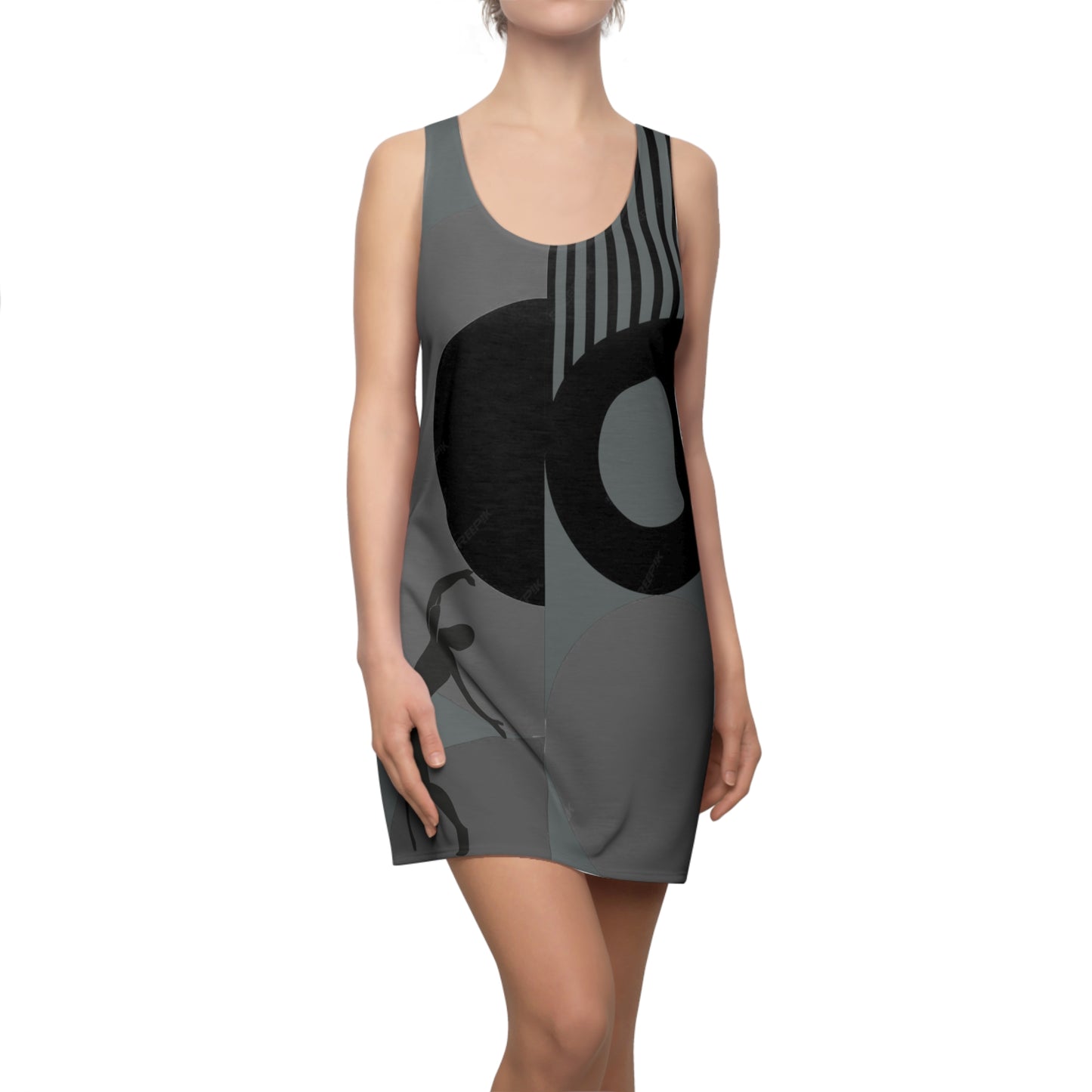 Women's BAUHAUS Cut & Sew Racerback Dress (AOP)