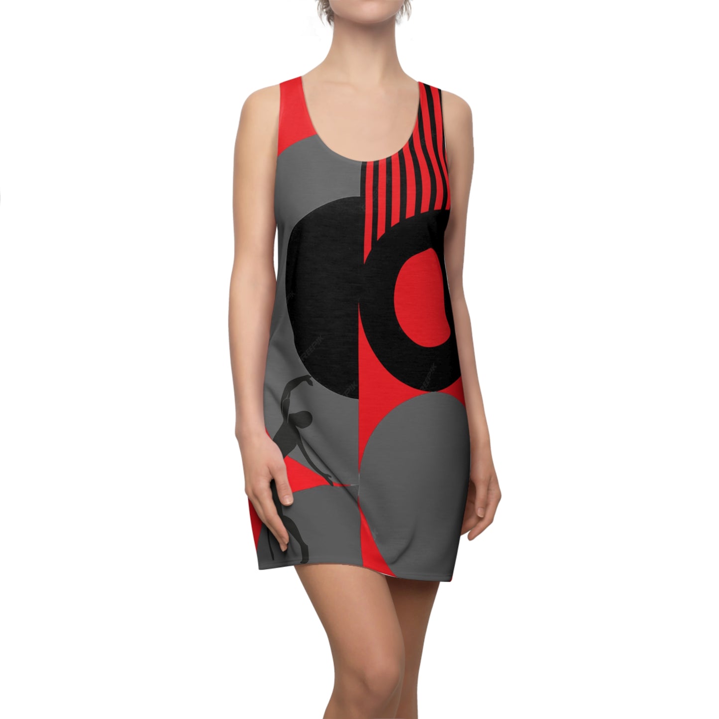 Women's BAUHAUS Cut & Sew Racerback Dress (AOP)
