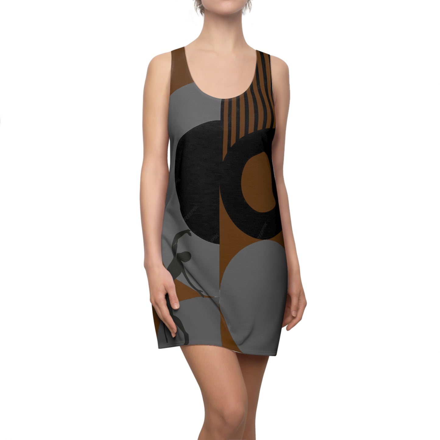 Women's BAUHAUS Cut & Sew Racerback Dress (AOP)
