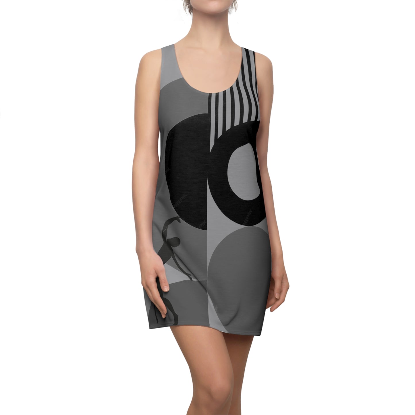 Women's BAUHAUS Cut & Sew Racerback Dress (AOP)