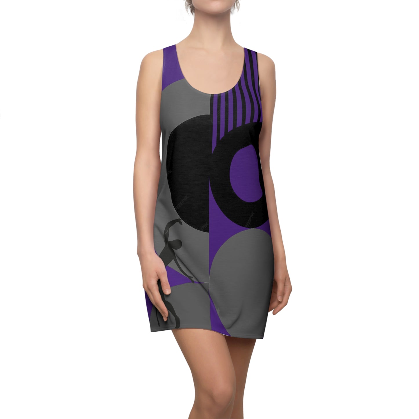 Women's BAUHAUS Cut & Sew Racerback Dress (AOP)