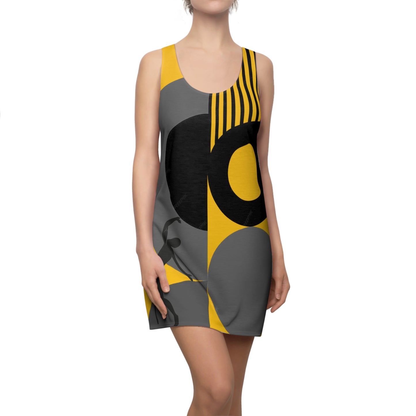 Women's BAUHAUS Cut & Sew Racerback Dress (AOP)