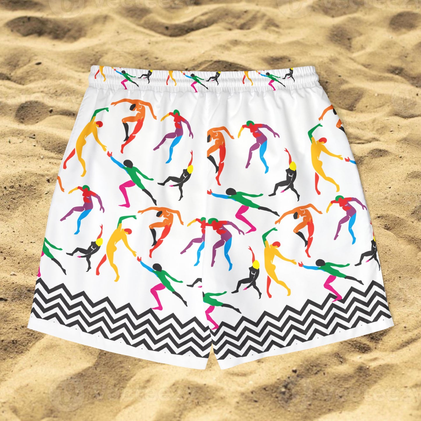 SOLSTICE DANCE Swim White Shorts (AOP)