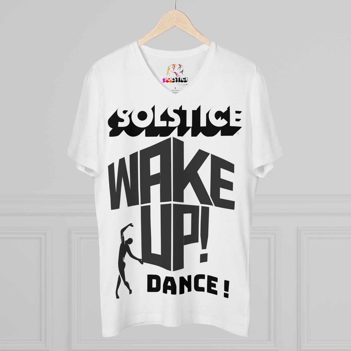 Solstice Dance Men’s Presenter V-neck white Wakeup Organic 6