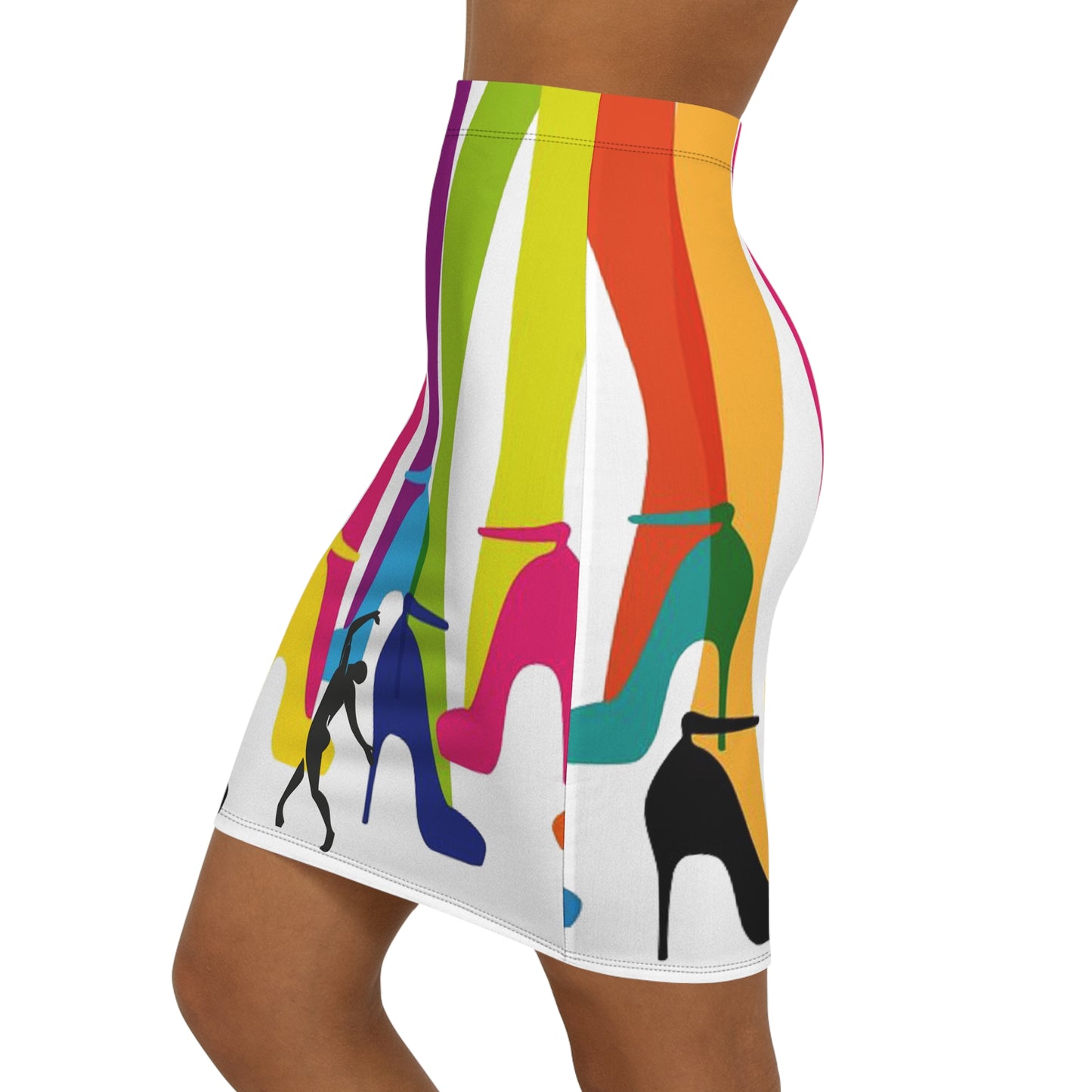 SOLSTICE LEGS Mid-Waist Pencil Skirt (AOP)