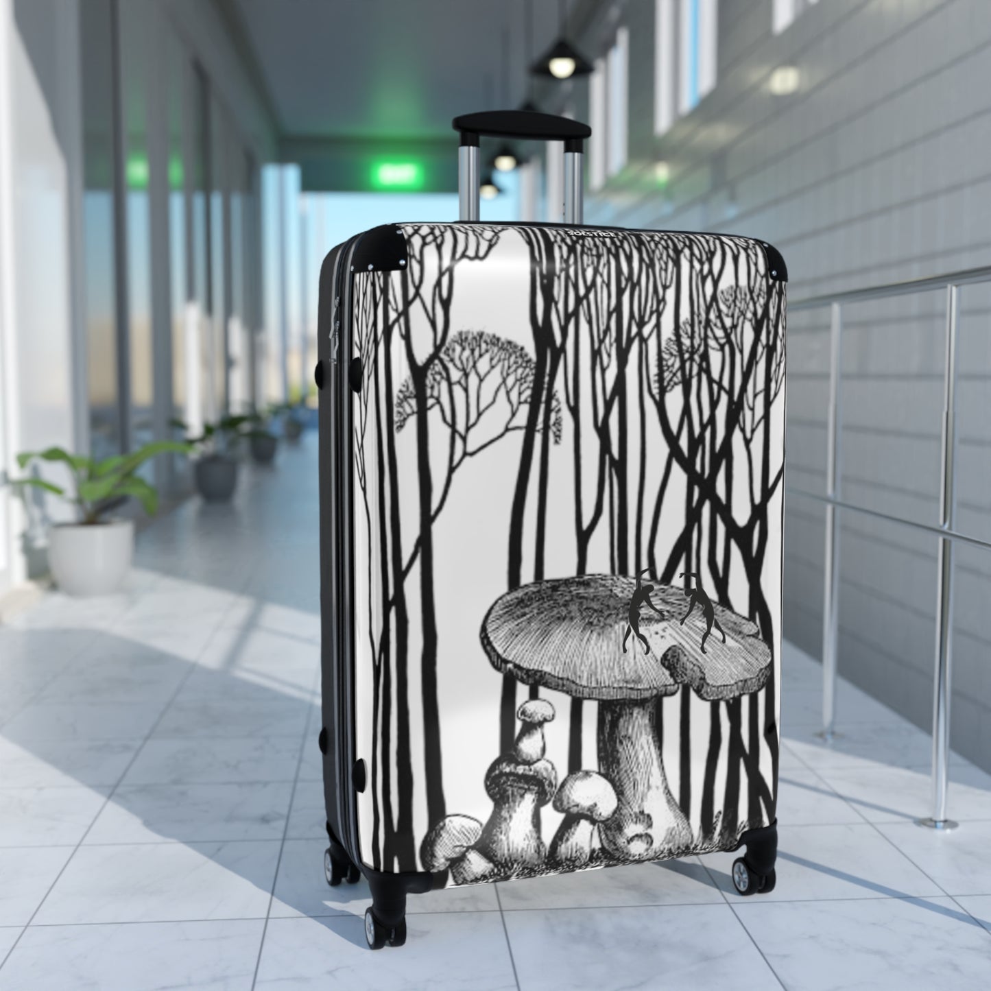 SOLSTICE Trees and Mushrooms with Matisse dancers Suitcase
