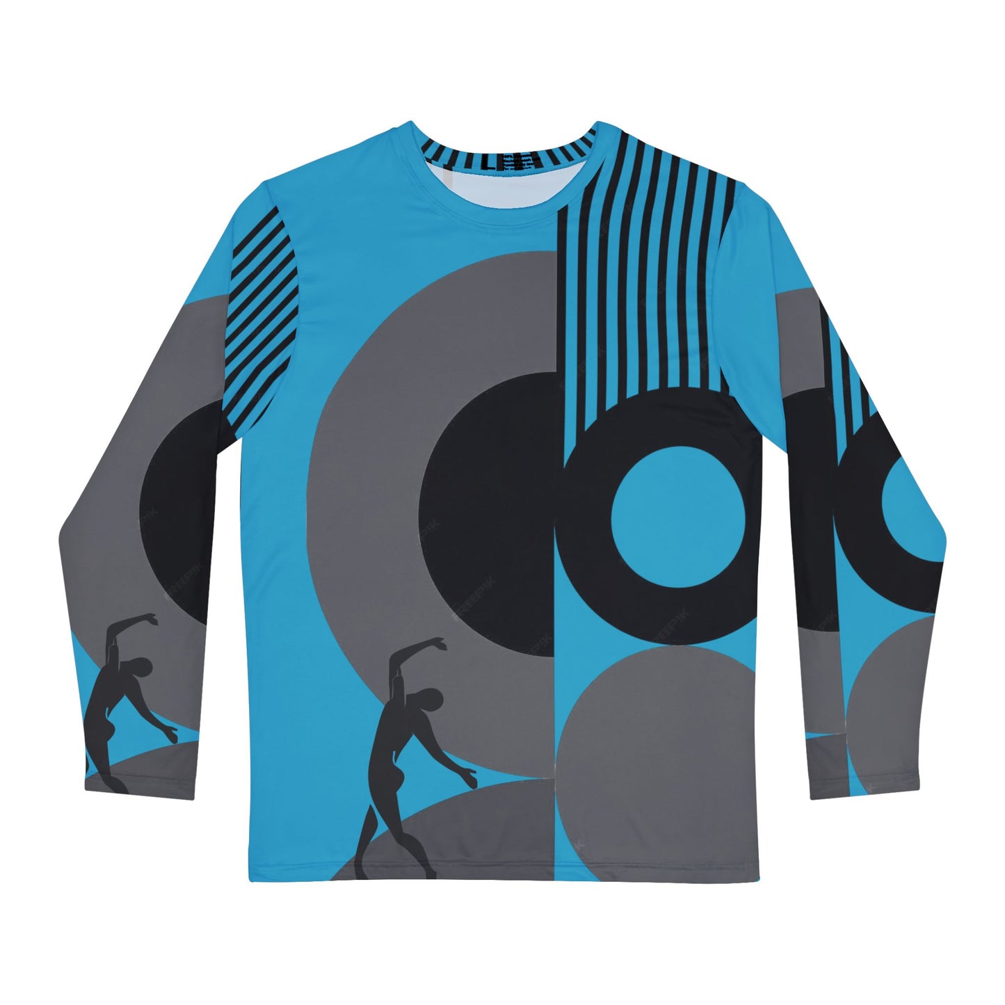 SOLSTICE BAUHAUS Long Sleeve Shirt turquoise (AOP)