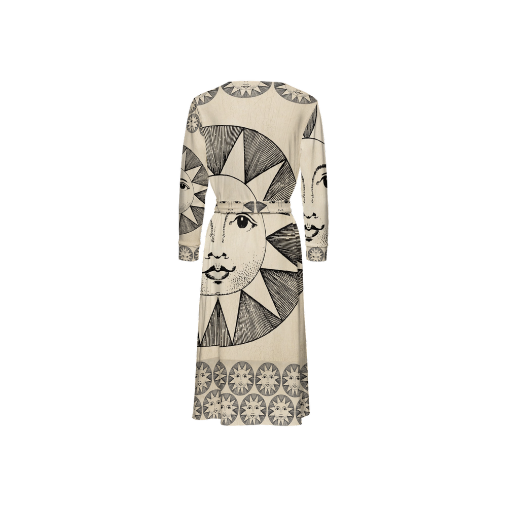 Solstice Women's ¾ Sleeve Wrap Dress-Heavy Knit by AFANADOR