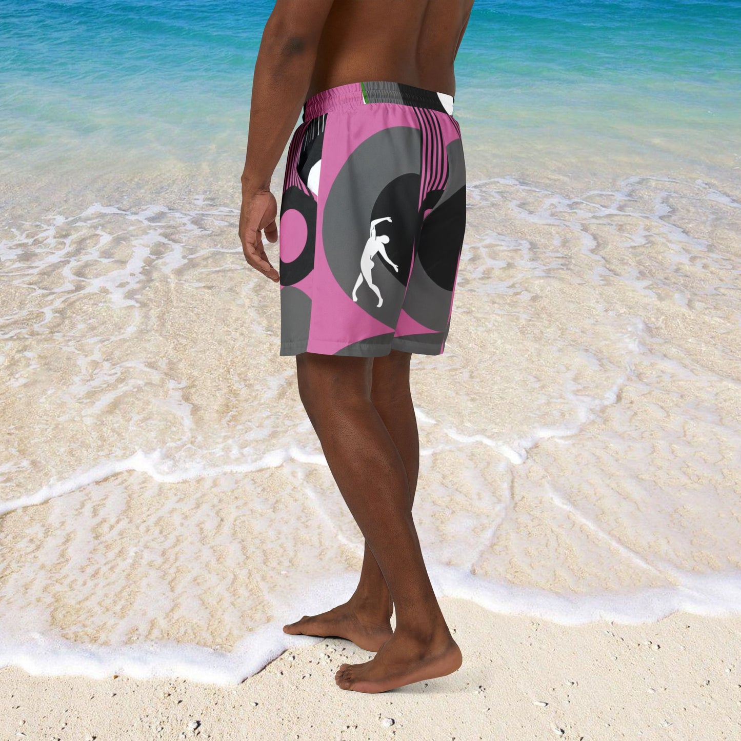 SOLSTICE Bauhaus Pink Swim Shorts (AOP)