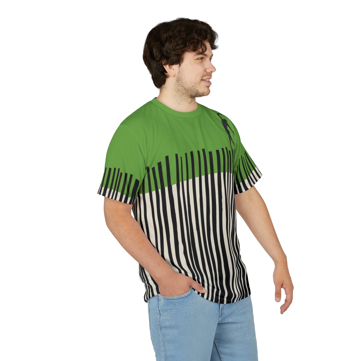SOLSTICE Bamboo green Unisex Cut & Sew Tee (AOP)