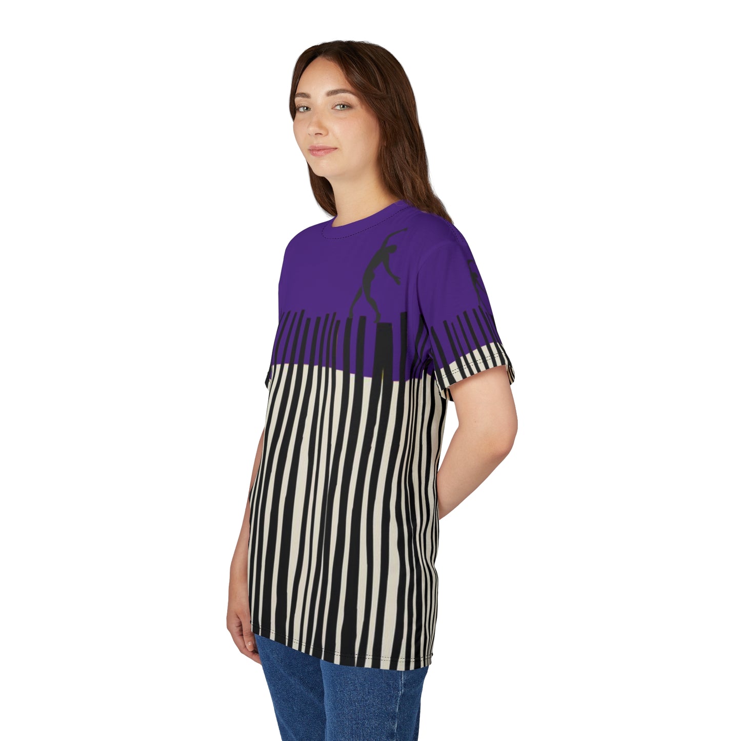 SOLSTICE Bamboo purple Unisex Cut & Sew Tee (AOP)