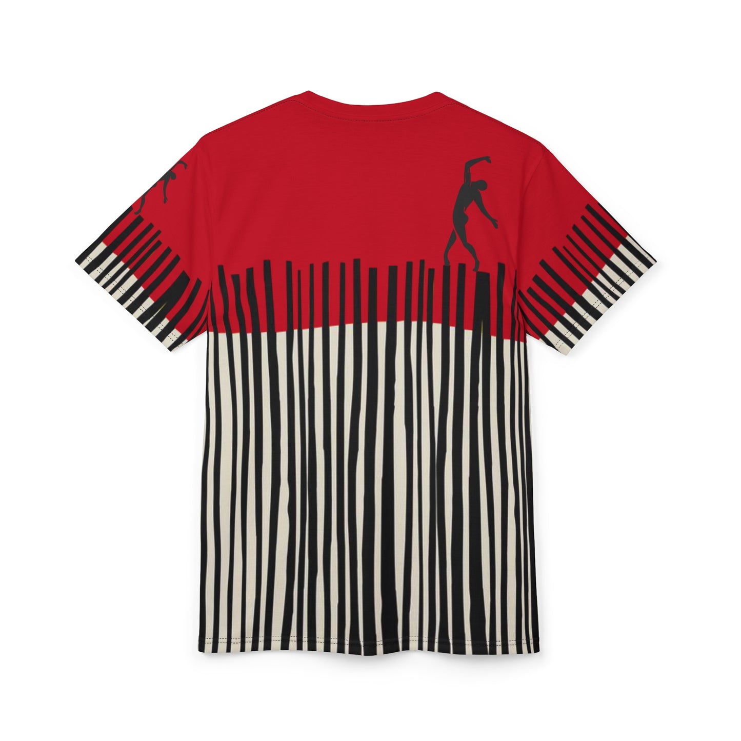 SOLSTICE Bamboo dark red Unisex Cut & Sew Tee (AOP)