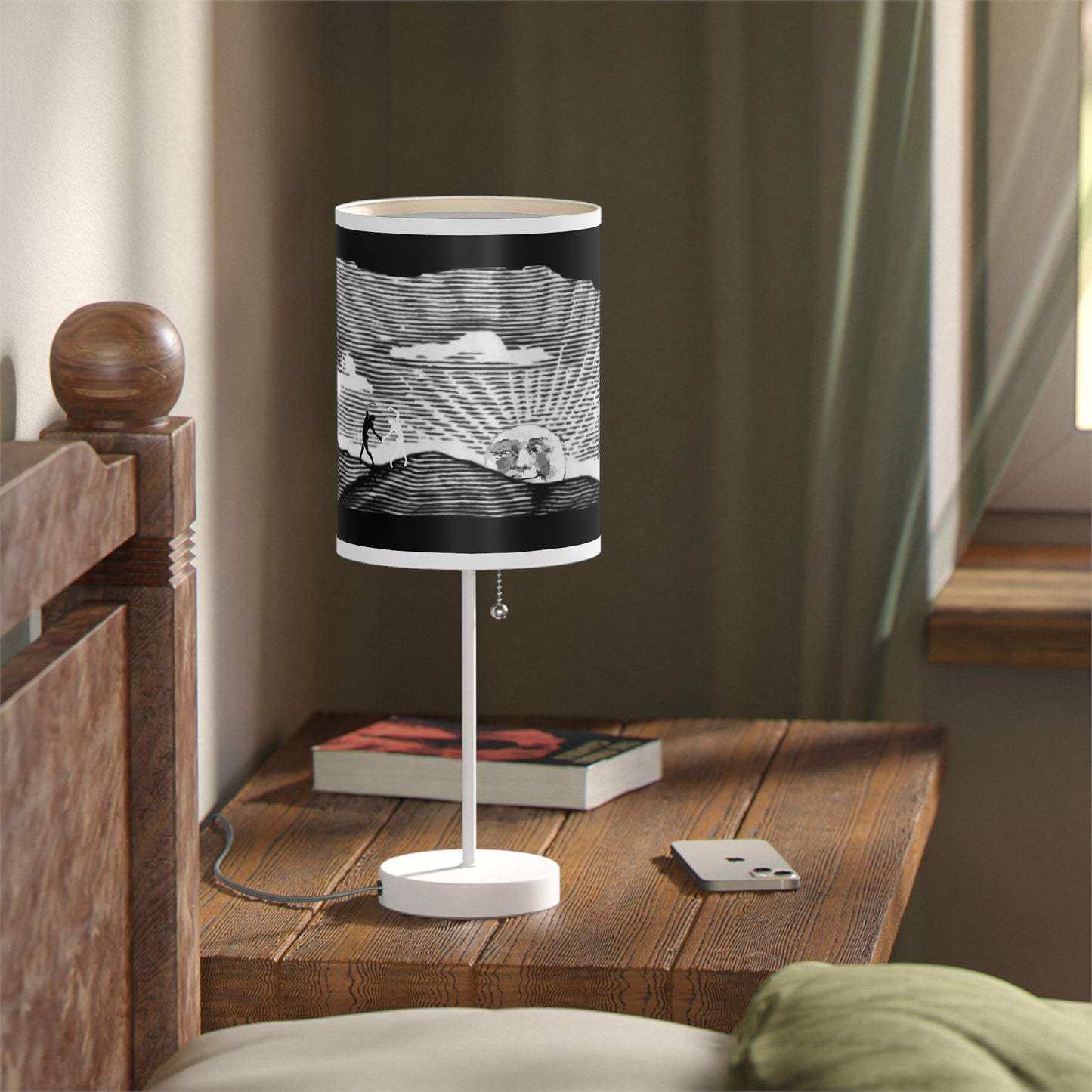 Solstice Engraved Sunrise Lamp on a Stand, US|CA plug
