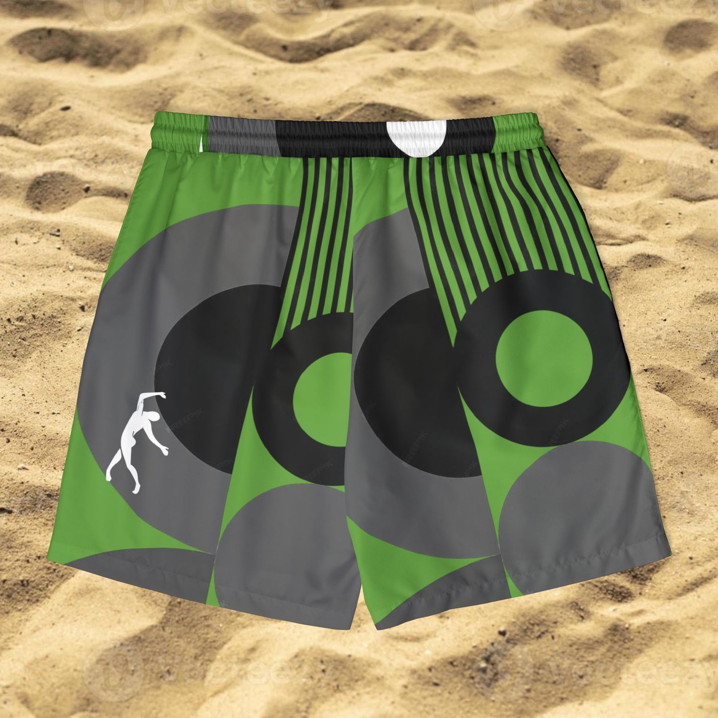 SOLSTICE Bauhaus Green Swim Shorts (AOP)